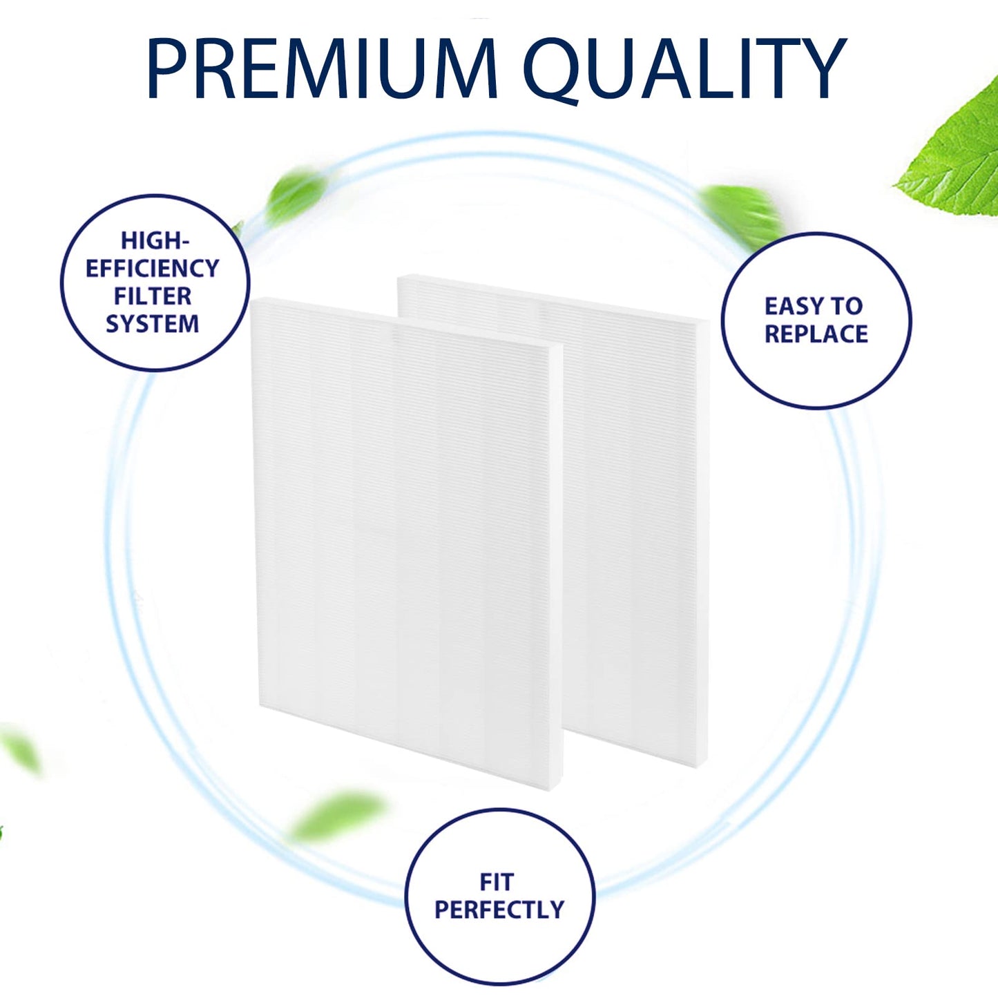 Allisfresh D480 Replacement Filter D4 Compatible with Winix D480 Air Cleaner Purifier Ture HEPA Only, Item Number 1712-0100-00, D4 Filter 2 Pack