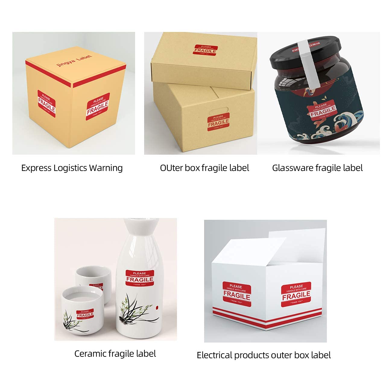 Anylabel 3 x 2 inch Handle with Care Fragile Thank You Warning Packing Shipping Label Stickers Permanent Adhesive (12 Rolls, 6000 Labels)