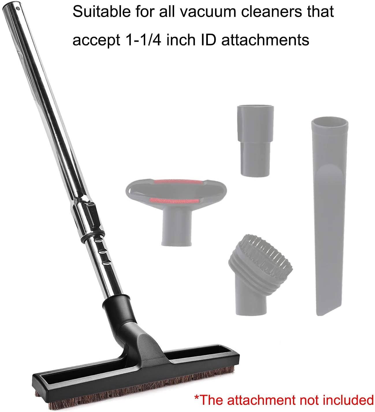 Eagles Hardwood Floor Brush with 1-1/4" Extension Wands Remplacement for Most Vacuum Cleaner Accepting 1-1/4" Attachment-100cm/39inch