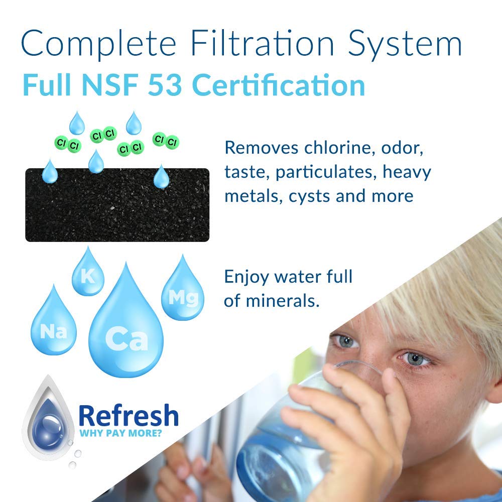 Refresh Plus R-9101 Refrigerator Water Filter Replacement for Samsung DA29-00020A, DA29-00020B, HAF-CIN/EXP, NSF 53 Tested, 6-Month 300 Gallon Filter, 2 Pack