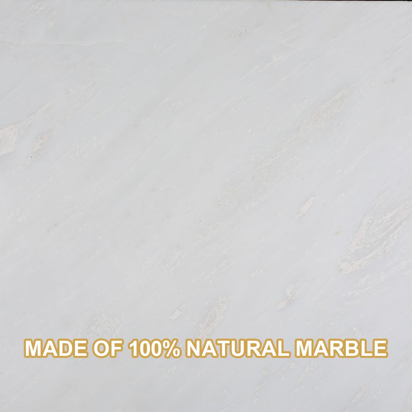 Koville Natural Marble Paper Towel Holder Countertop, 6“ Genuine Stone Paper Towel Holder Stand for Kitchen Storage, for Standard Rolls(Namib Fantasy)