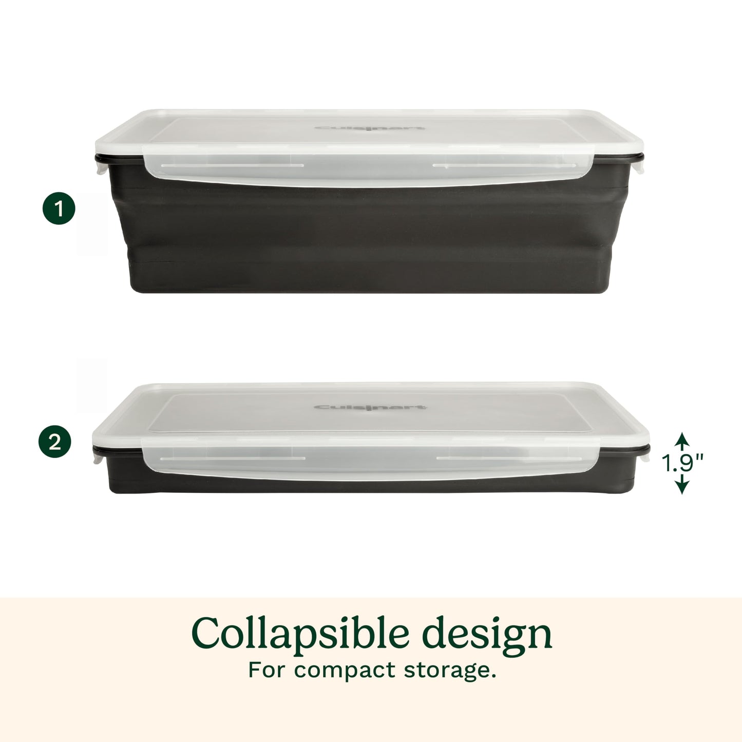 Cuisinart XL Collapsible Marinating Container, Large Capacity Grill Accessories Perfect for BBQs and Tailgates, Marinade and Brining Prep, Collapsible Silicone for Easy Storage