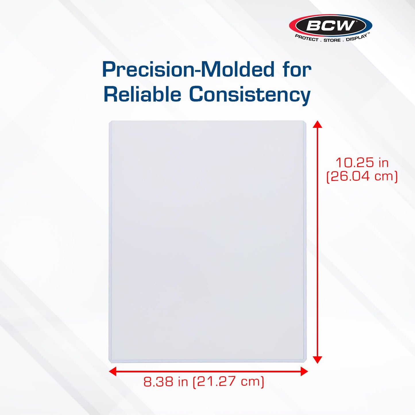BCW 8x10 Toploader Holder - 25 Count | Rigid PVC, Non-Toxic, Crystal Clear Photocard Sleeves| 8x10 Plastic Sleeves for Prints | Hard Plastic Top Loader Sheet Protectors to Showcase Pictures