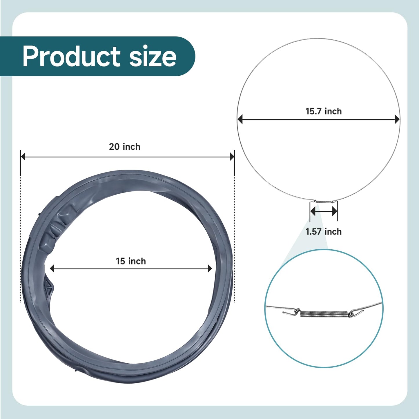 5304505004 Washer Door Boot Seal Replacement Compatible with Frigidaire & Electrolux Front Load Washers – Replaces 5304505004 5304516744 5304505239 4931397 AP6973284 PS12731388 EAP12731388 PD00055316