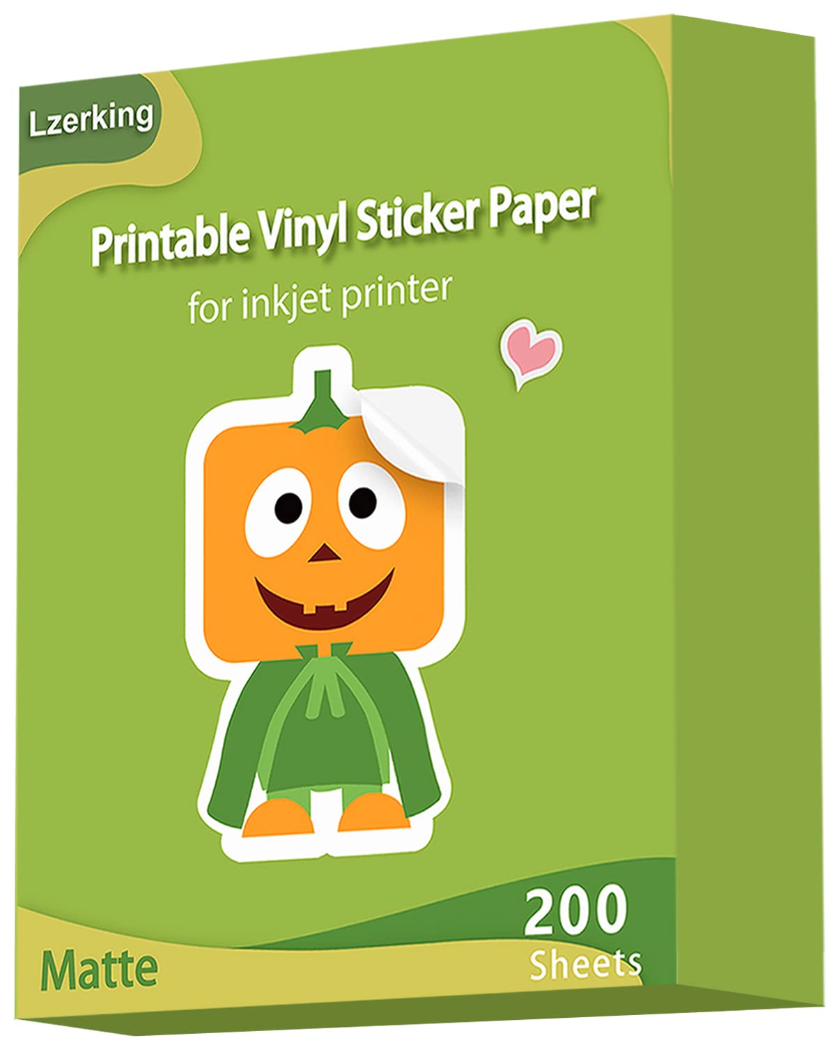Printable Vinyl Sticker Paper for Inkjet & Laser Printers, 200 Sheets Matte White Waterproof Vinyl Paper Comptible with Cricut, Bulk Printable Sticker Paper 8.5" X 11" for Small Business Labels