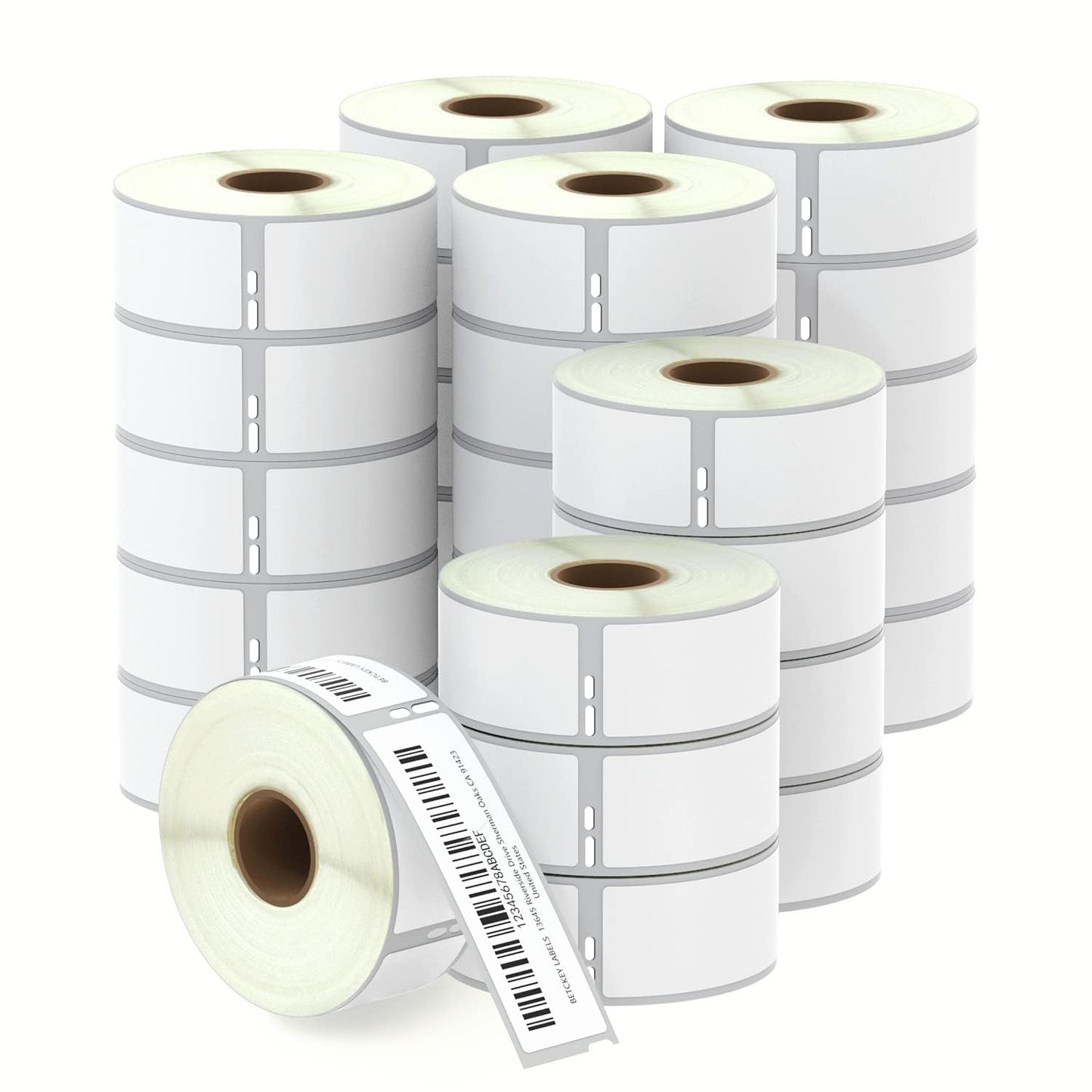 BETCKEY - Compatible DYMO 30252 (1-1/8" x 3-1/2") Address & Barcode Labels - Compatible with DYMO Labelwriter 450, 4XL, NOT Fit 550 & 5XL [28 Rolls/9800 Labels]