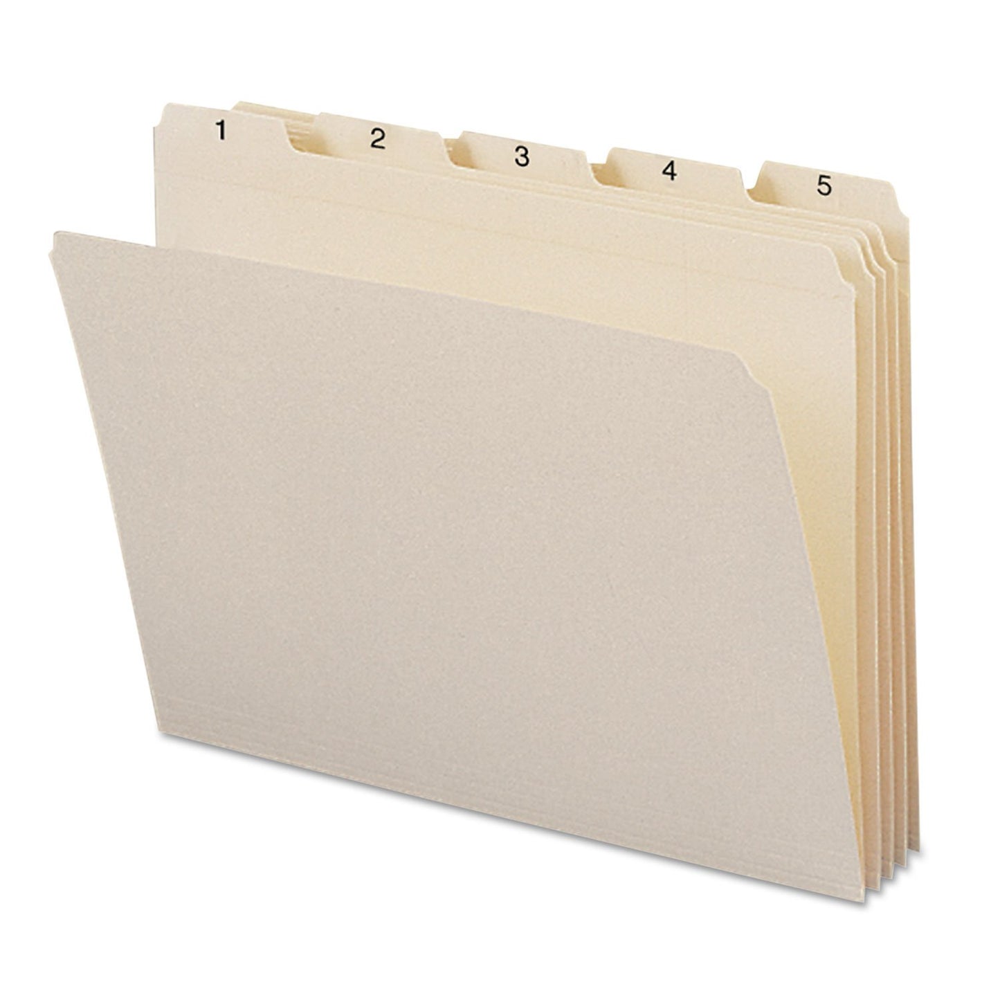 Smead Indexed File Folders, 1/5-Cut Tab, Assorted Positions, Indexed, Letter Size, Manila (1-31)