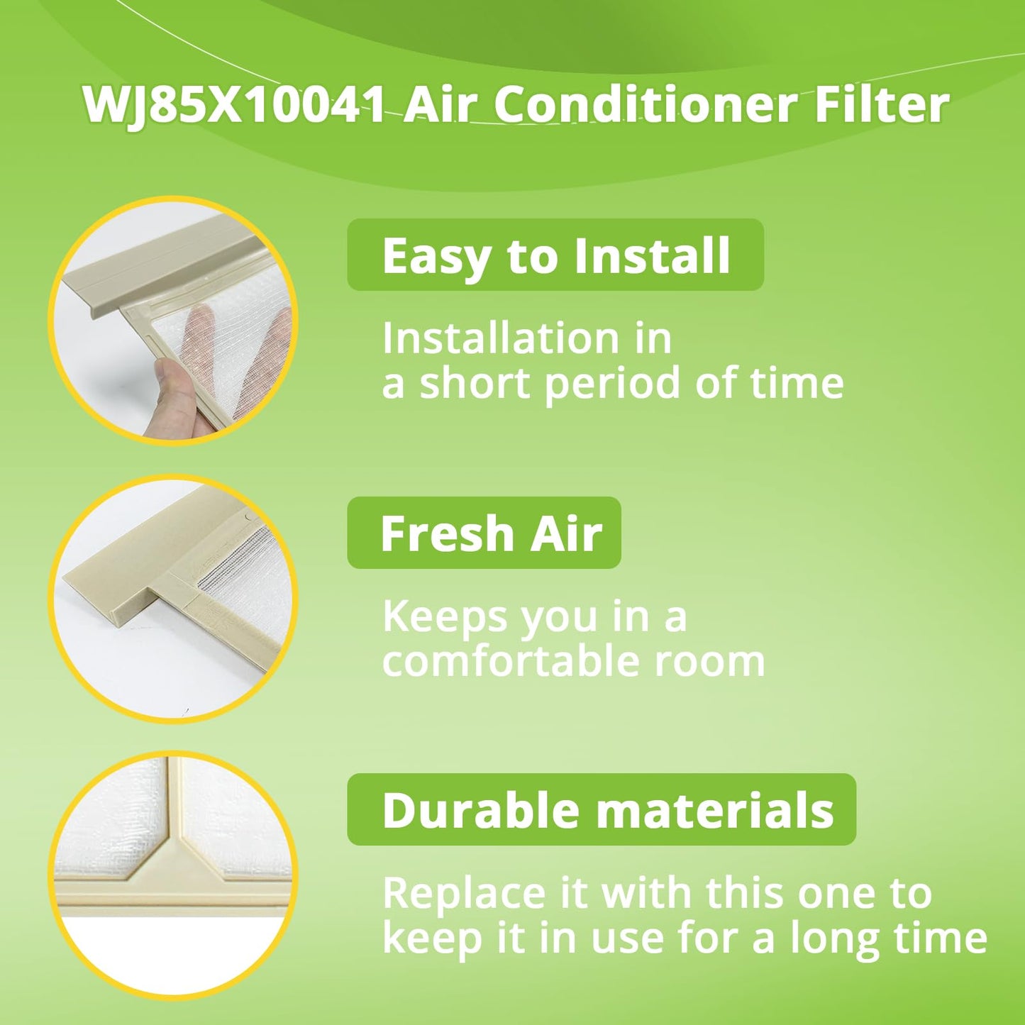 WJ85X10041 Air Filter Replacement for GE Air Conditioner Filter AH279056 EA279056 PS279056 912534