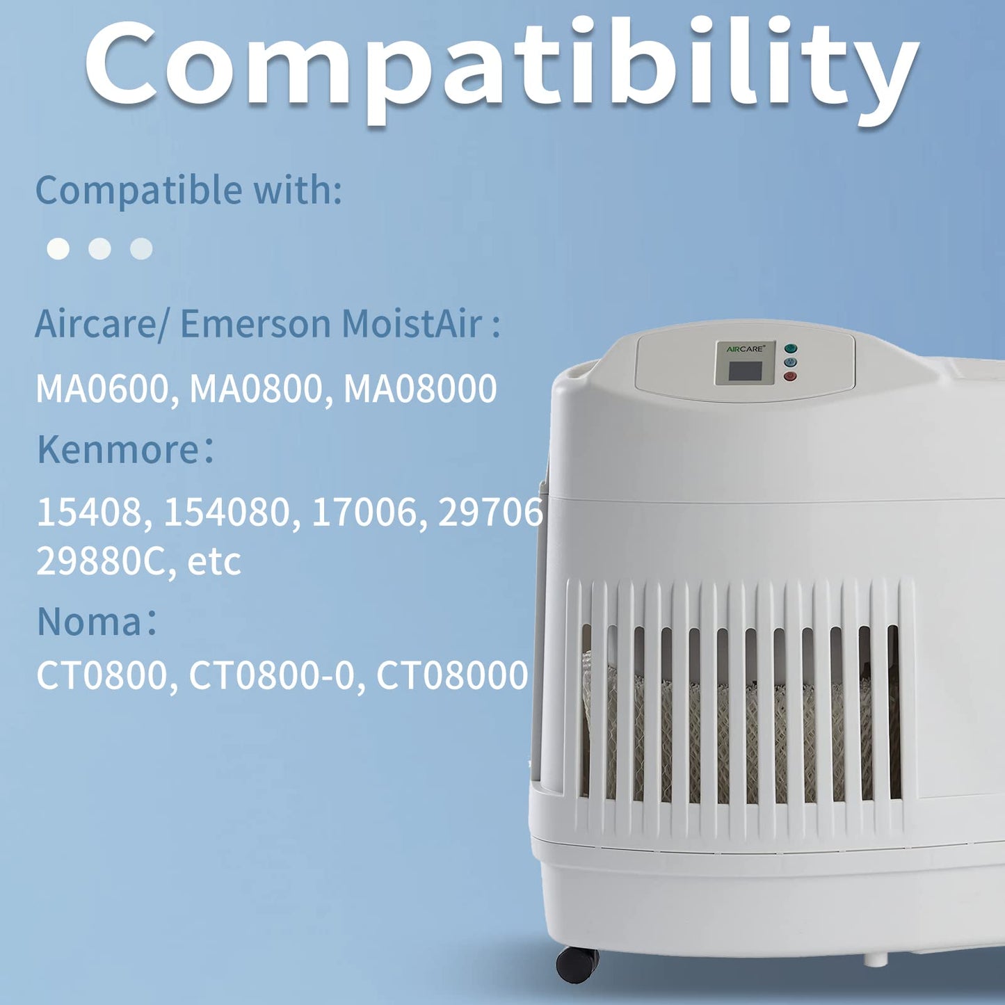 SUNRRA 4-Pack MAF2 Humidifier Filter Compatible with Aircare MA0800, MA0600, Kenmore 17006, 15408, Esscik Air MiostAIR MA0800, MA0600