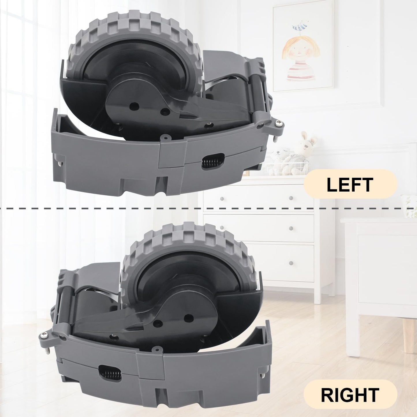 Coodss Left and Right Drive Wheel Module Pair compatible with iROBOT Roomba 500 600 700 800 900 Series Vacuum Cleaner Replacement Parts Accessories