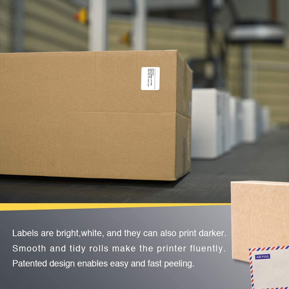 BETCKEY - 1.25" x 1" (32 mm x 25 mm) Barcode & Address Labels Compatible with Zebra & More Label Printer,Premium Adhesive & Perforated [10 Rolls, 13800 Labels]