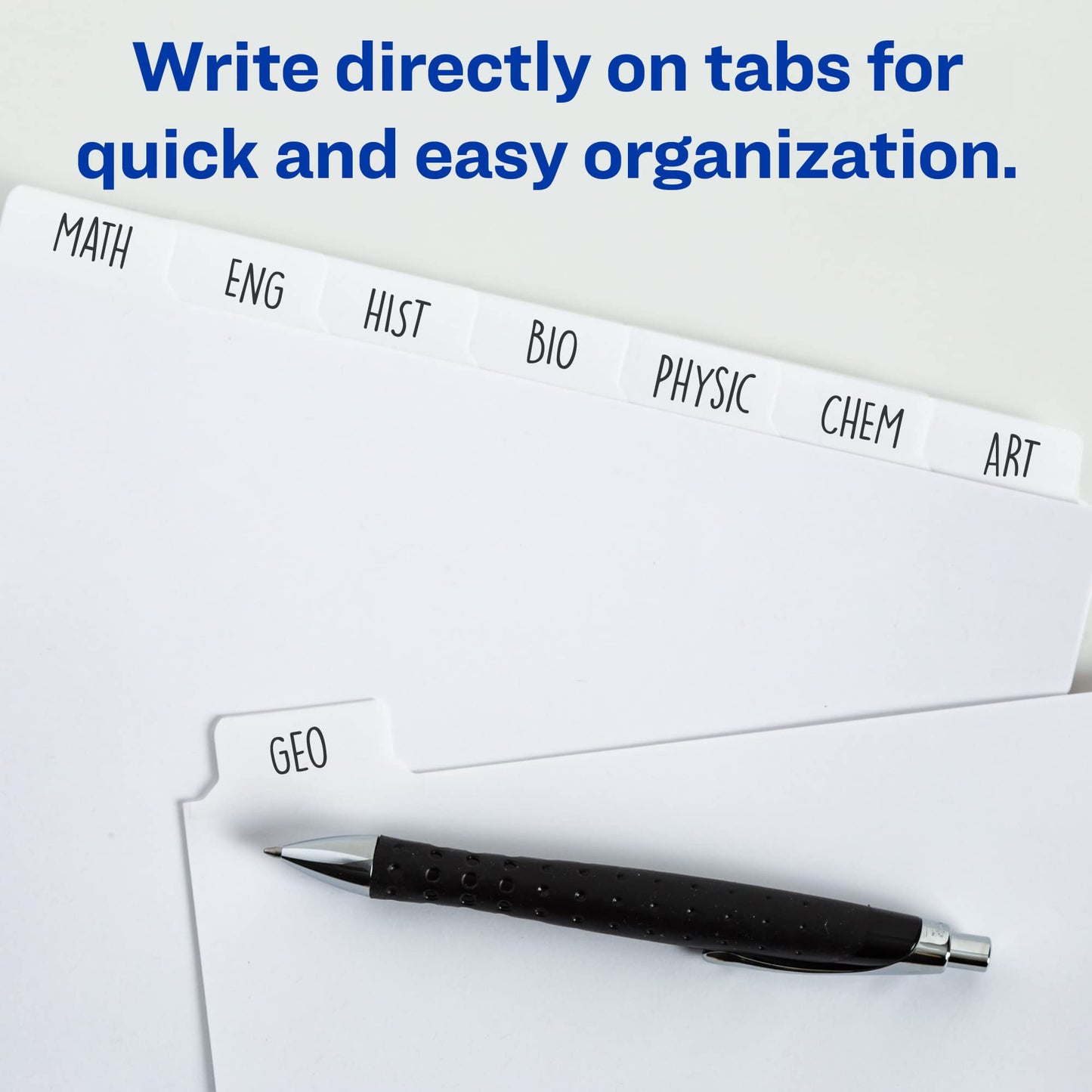 Avery 8-Tab Binder Dividers, Write-On Plain Tabs, 24 Sets (11507)