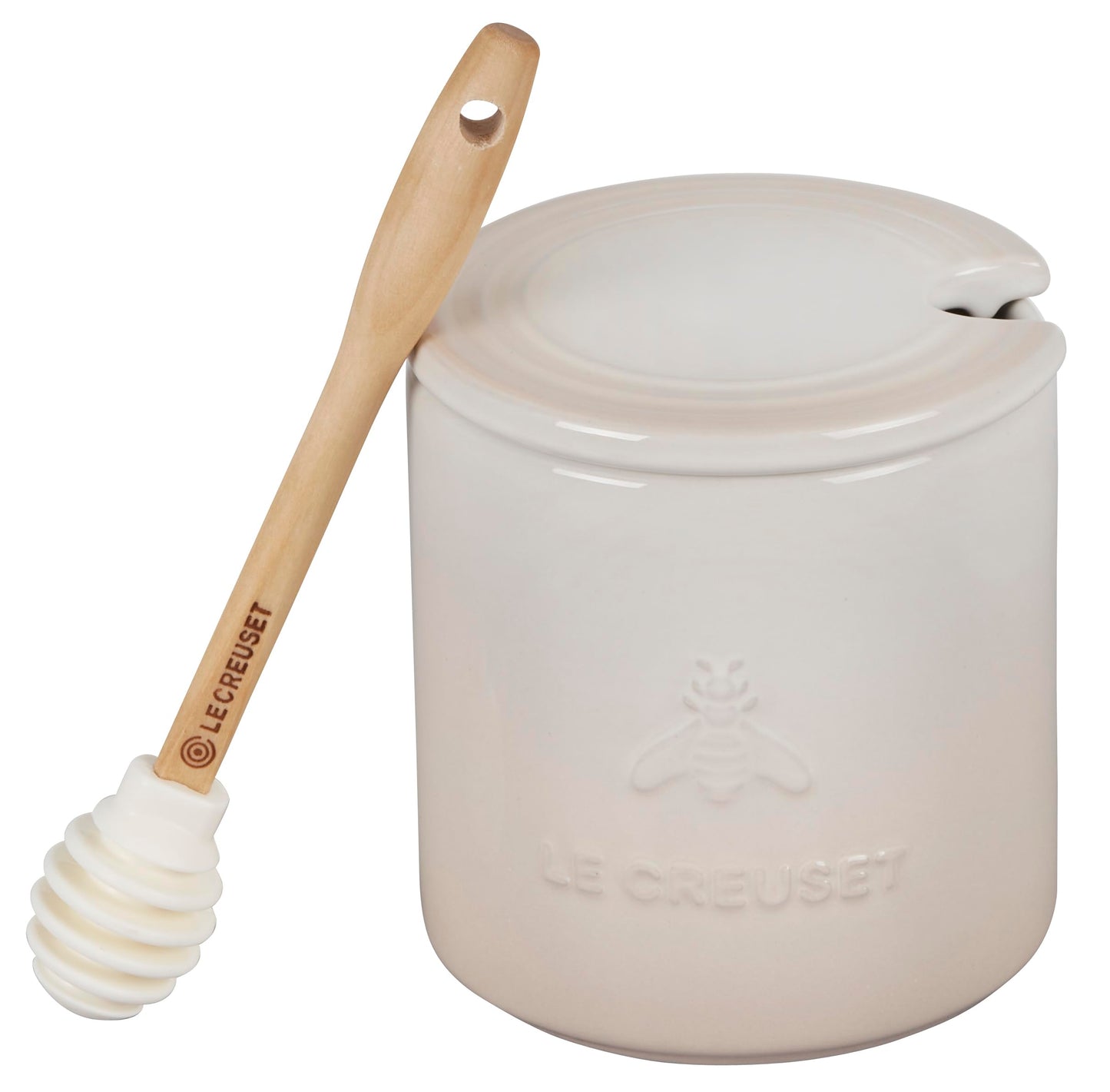 Le Creuset Stoneware Honey Pot, 14 oz., Meringue