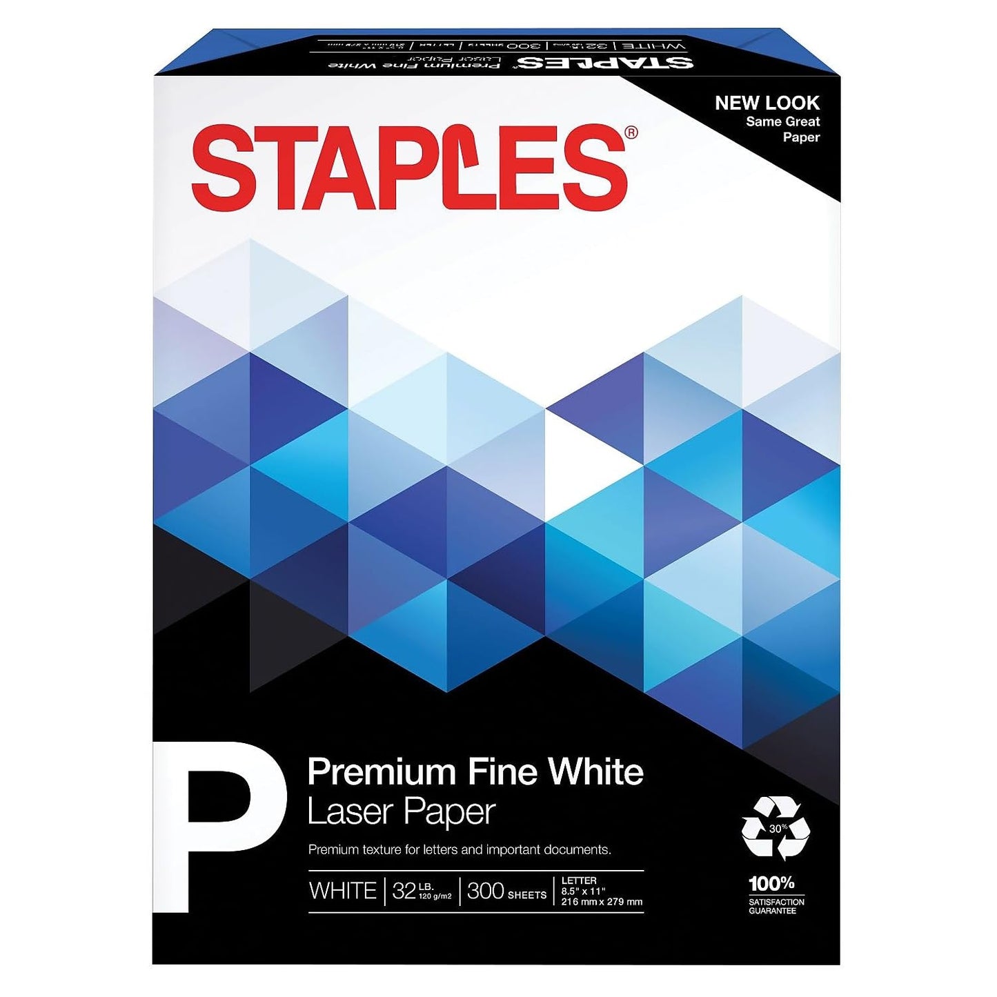 Staples 25% Cotton Fine Laser Paper, White, For Office, School & Home, For Office, School & Home