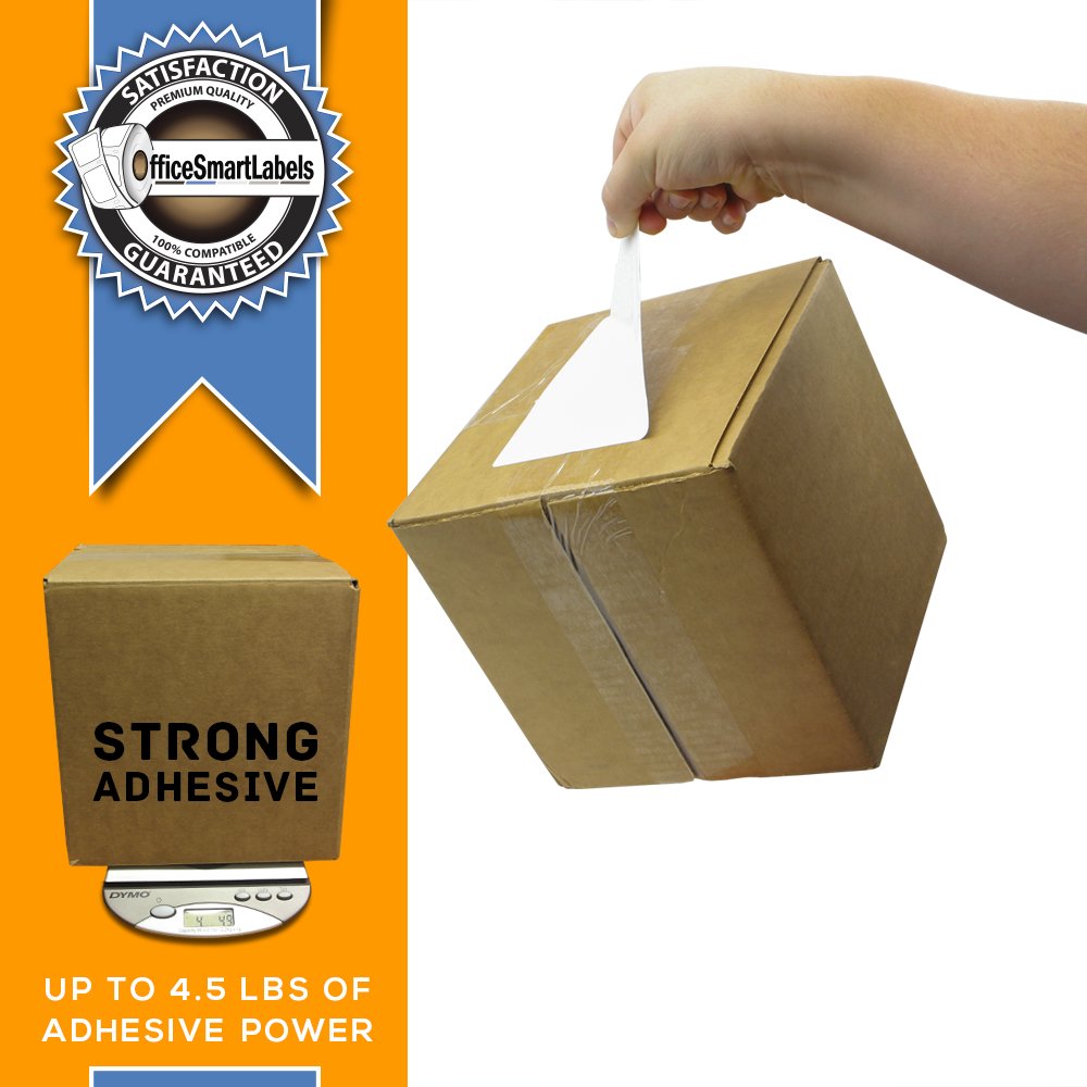 OfficeSmartLabels - 4 x 6 inch 4XL Internet Postage Shipping Labels, Compatible with 1744907 (4 Rolls / 220 Labels Per Roll)