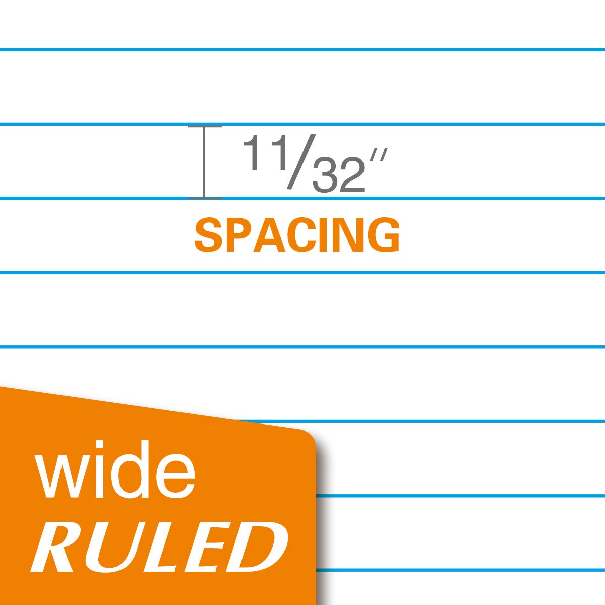 Kaisa loose Leaf Paper Filler Paper 1800 Sheets 8"x10.5",Wide Ruled, 3-Hole Punched for 3-Ring Binders, Carton of 12pack