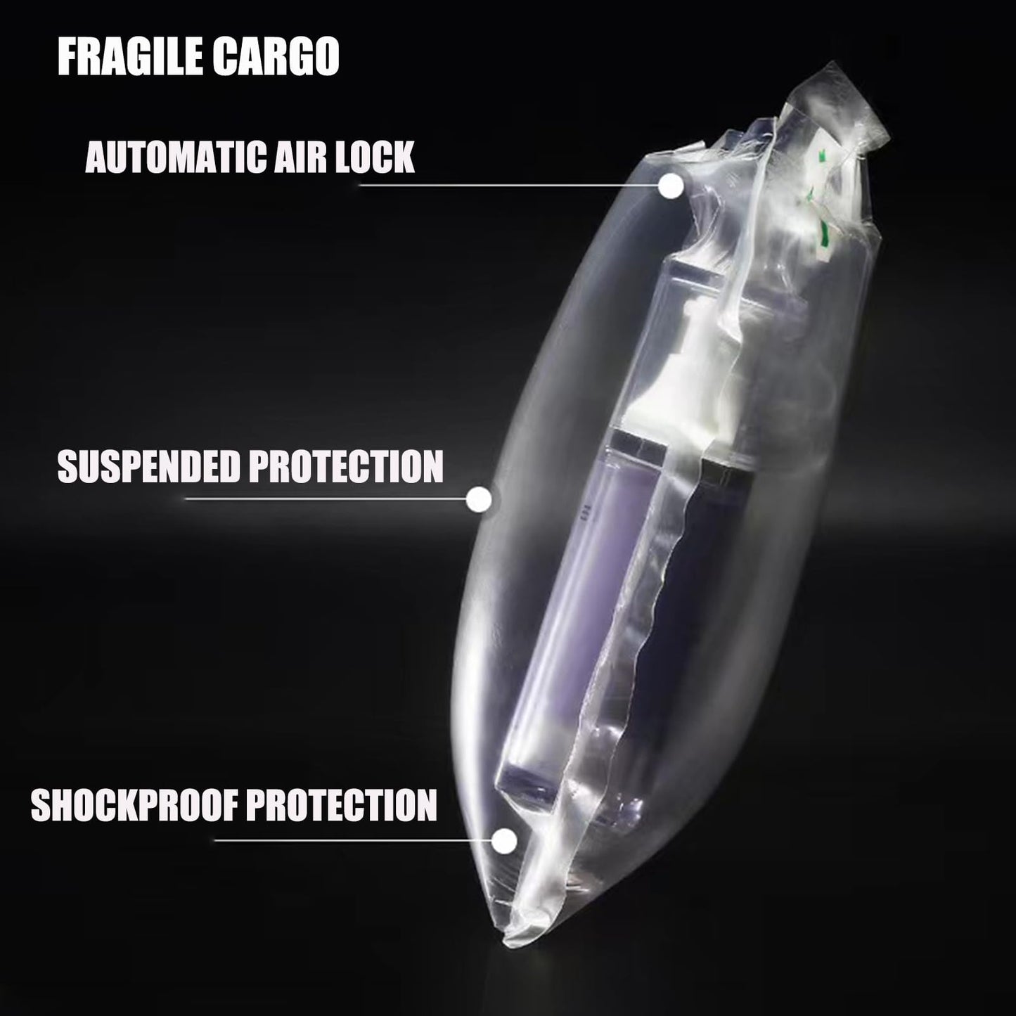 Miupoo Packaging Air Bags,Clear Plastic Inflatable Air Packaging Protector Bag with Free Pump Cushion,Air Cushion Blocking Packaging Bag,4x6 Inches,200 Pieces
