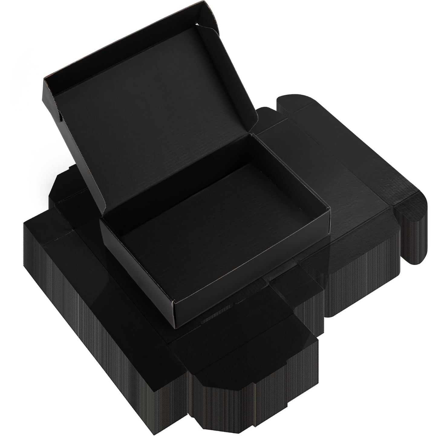 Rempry 40 Pack 9x6x2 Inches Black Shipping Boxes, Cardboard Corrugated Mailer Boxes for Packaging Small Business, Small Gift Boxes for Mailing Present