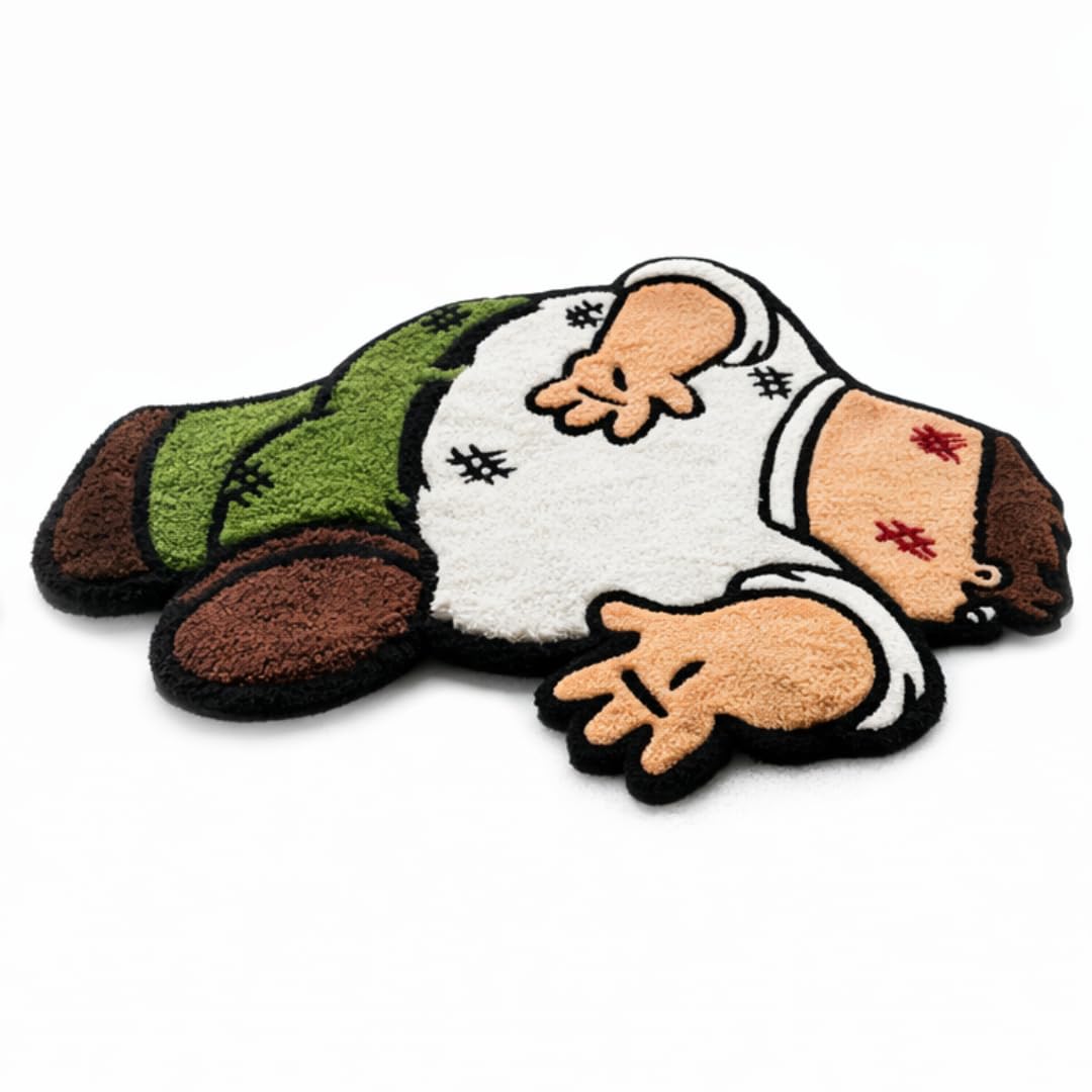 GROVETA Cartoon Rug for Bedroom - Dad Fun Cool Rugs for Men - Washable Hypebeast Funny Decorative 3D Rug for Living Room - Tufted Rug 32 * 20 Inch Graphic Rugs for Home Decor Area Rug