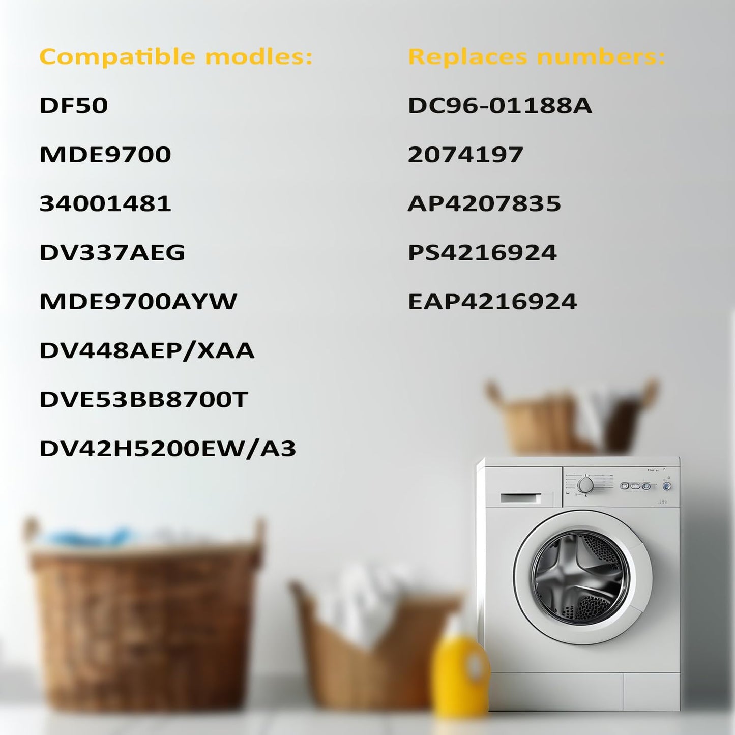 DC96-01188A Dryer Terminal Block Compatible with Samsung DV448AEP/XAA DVE53BB8700T MDE9700 Replaces 2074197 AP4207835 PS4216924