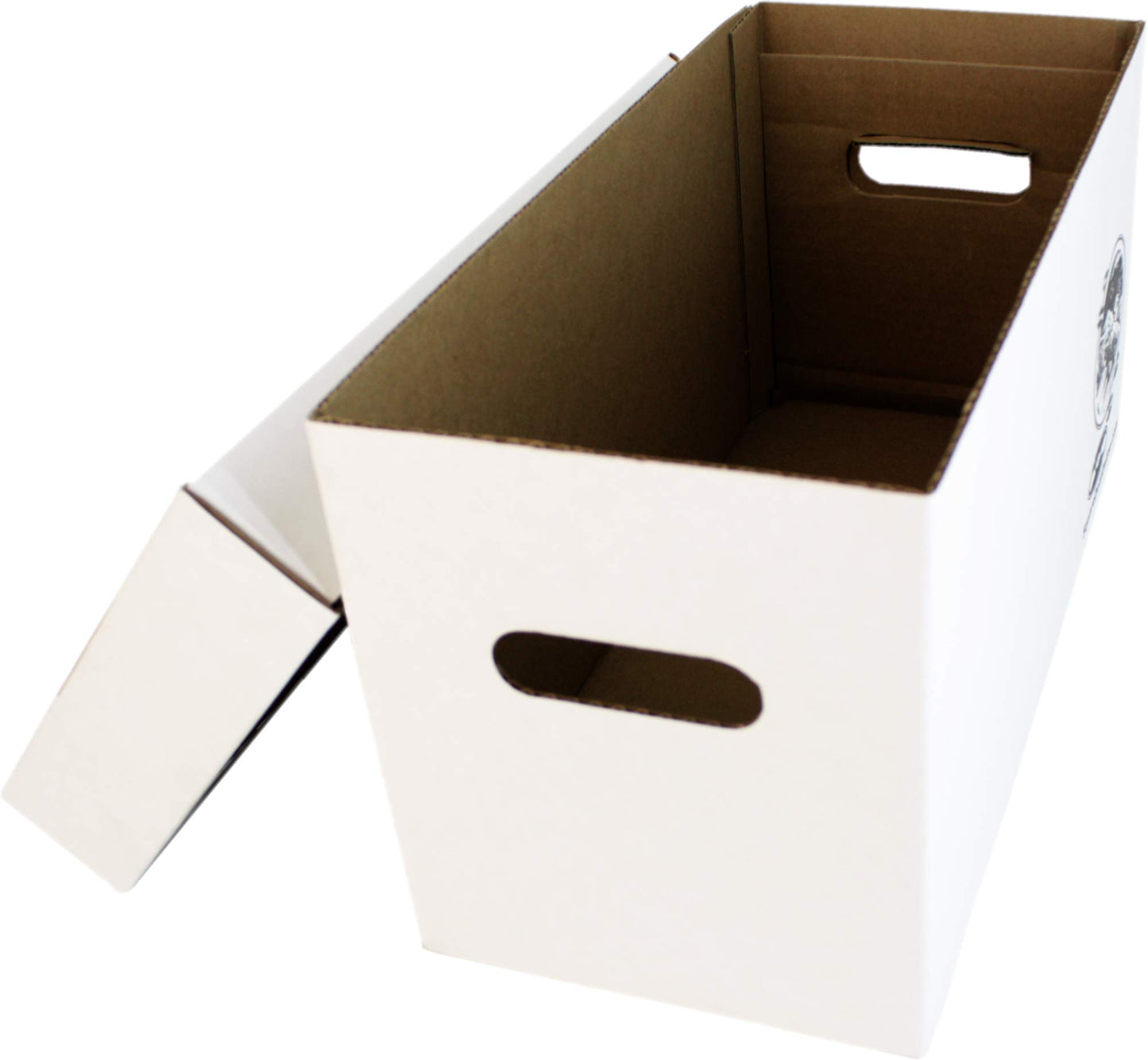 Durable Set of 5 - 7 inch Vinyl Record Storage Boxes - Sturdy Cardboard Construction with Removable Lid - Holds Up to 200 Records Each - Built Tough for Long-Term, Secure Archival Storage - #07BC09