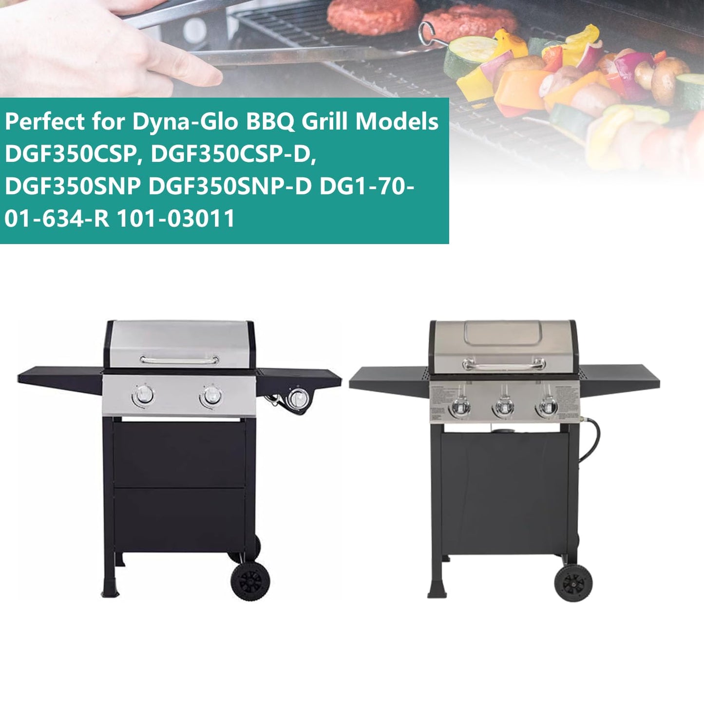 Cast Iron Cooking Grate for Dyna-Glo BBQ Grill Models DGF350CSP, DGF350CSP-D, DGF350SNP DGF350SNP-D DG1-70-01-634-R 101-03011