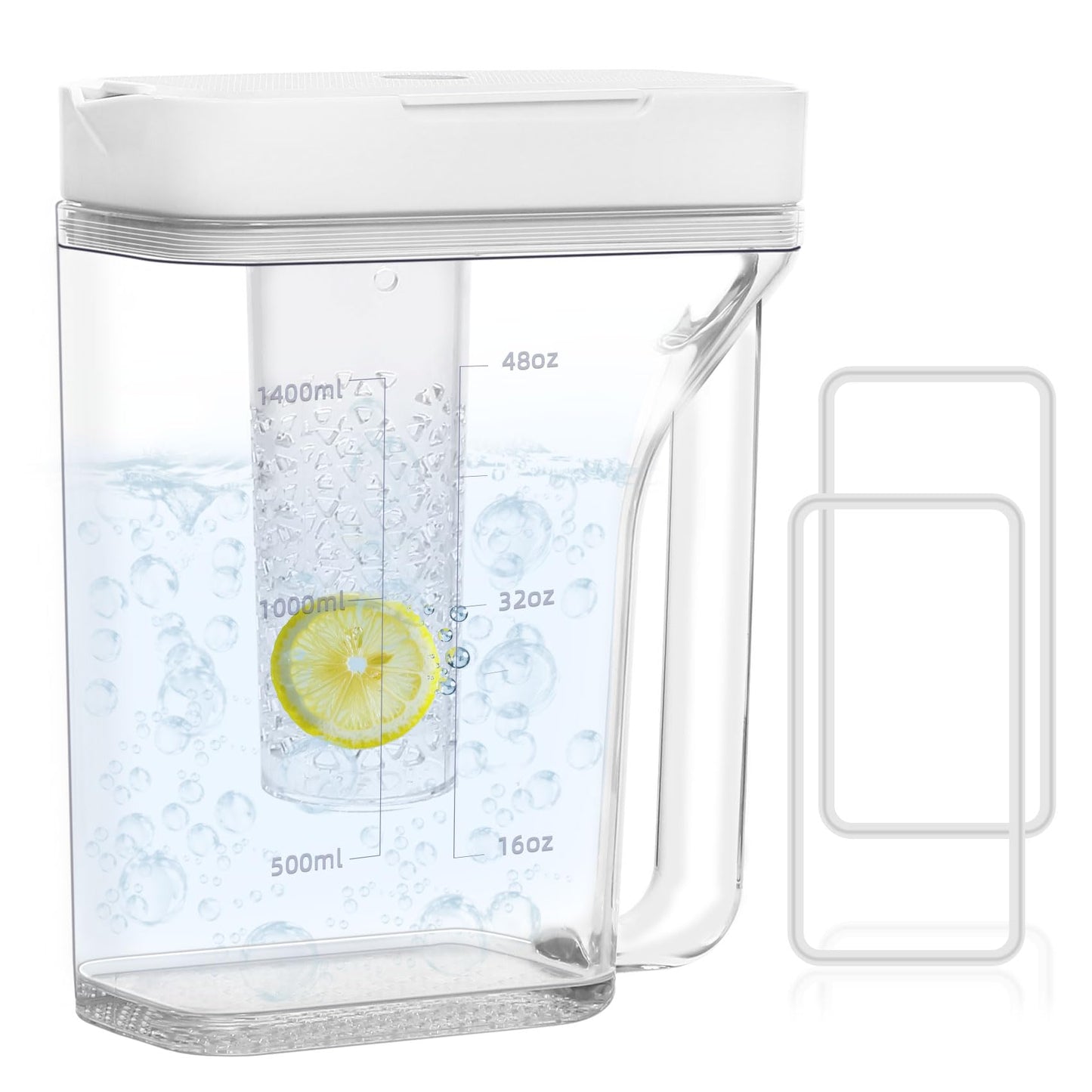 DA97-17395A RF23M8070SR Water Pitcher for Samsung Water Pitcher for Fridge Door Replacement for Samsung Refrigerator RF23M8570SR RF23M8590SG RF23M8090SR DA97-17395A Water Reservoir/Tank