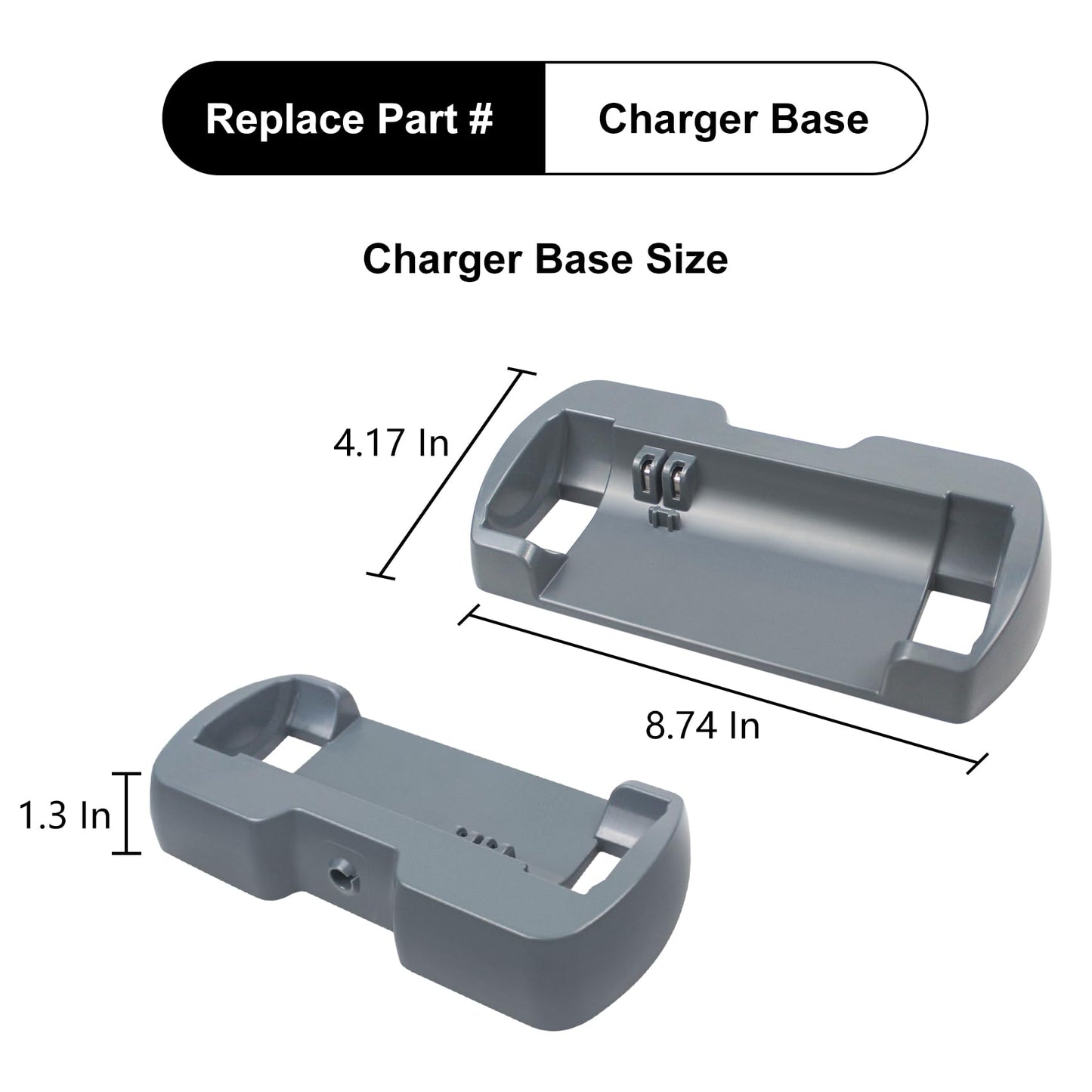 CPAI Charger Base Compatible with Shark SV1106 SV1114 SV1112 SV1107 SV1100 Navigator Freestyle Upright Bagless Cordless Stick Vacuum (Base + Cable)