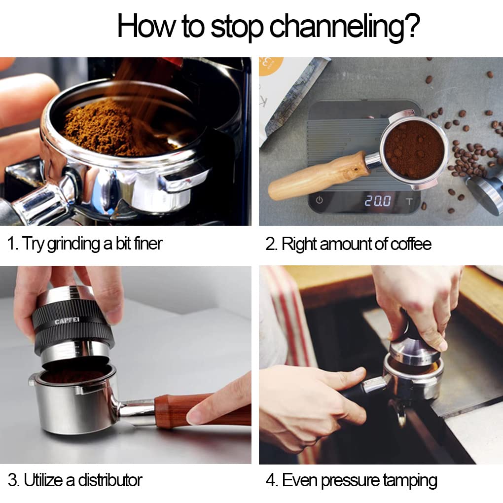 CAPFEI 58mm bottomless portafilter with 3 Ears Compatible with CASABREWS/Gevi 58mm Espresso Machines | with Stainless Steel Filter Basket and Wooden Handle