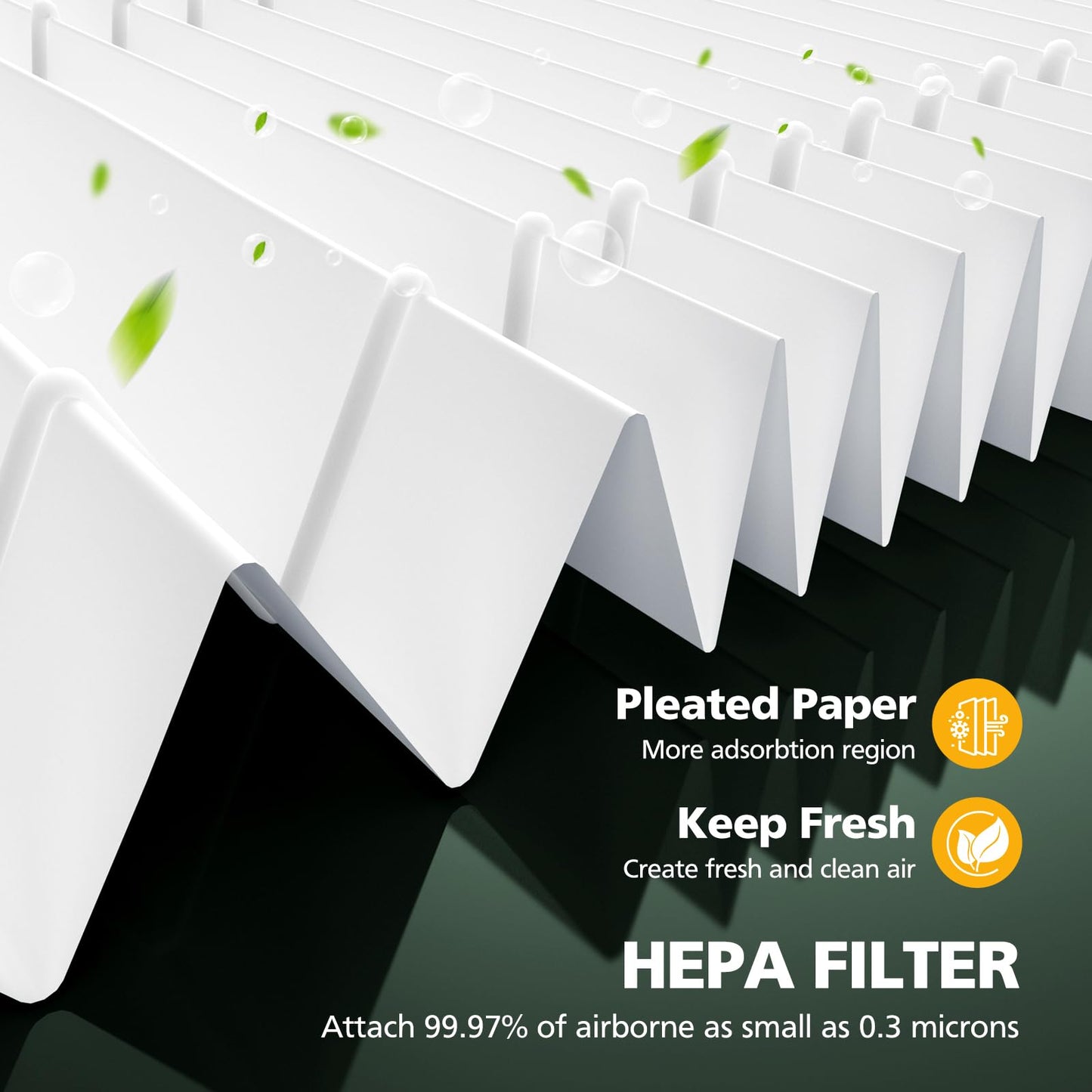 TP01 HEPA Replacement Filter Compatible with Dyson Tower Purifier Pure Cool Link TP01, TP02, TP03, AM11, BP01 Models, Compare to Part 968126-03, 2 Pack
