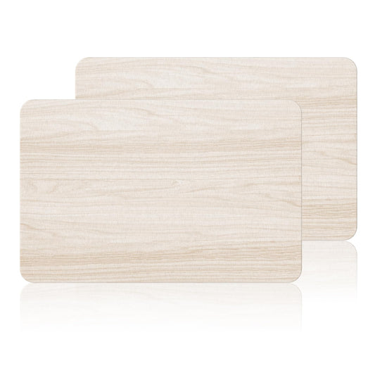 2 Pack Stone Bath Mat for Bathroom|Diatomaceous Earth Bath Mat|Quick Dry Water Absorbing Bath Stone Mat Large|Non-Slip Bathroom Shower Rug|Easy to Clean (24×16'', Wood Grain, Square)