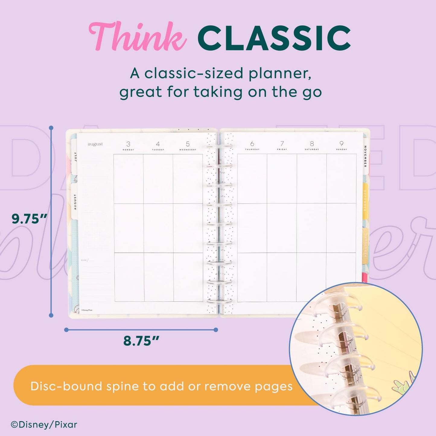 Happy Planner Disney Toy Story 12-Month Disc-Bound Planner, July 2026–June 2027, Classic Size, Vertical Layout, Woody and Friends