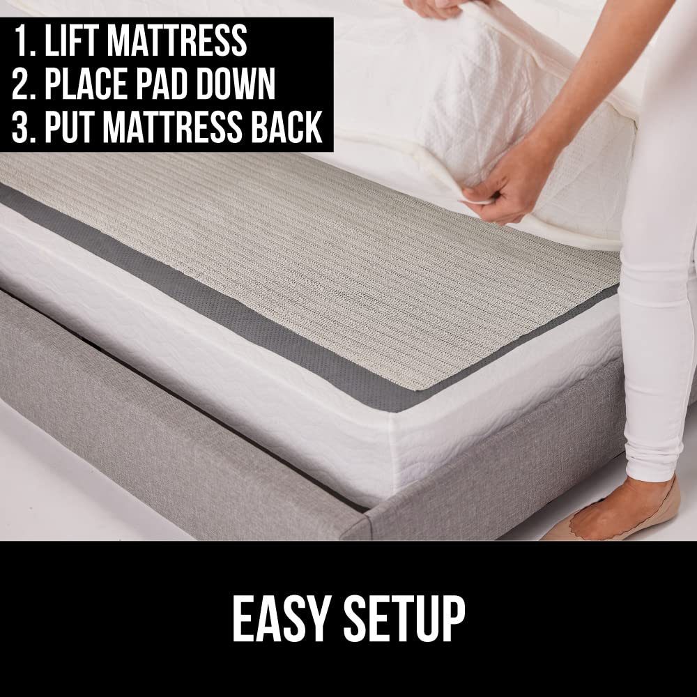 GORILLA GRIP Original Mattress Slide Stopper and Gripper, King, Keep Bed and Topper Pad from Sliding for Sofa, Beds, Chair Cushion, Mattresses, Easy Trim, Slip Resistant, Grips Helps Stop Slipping
