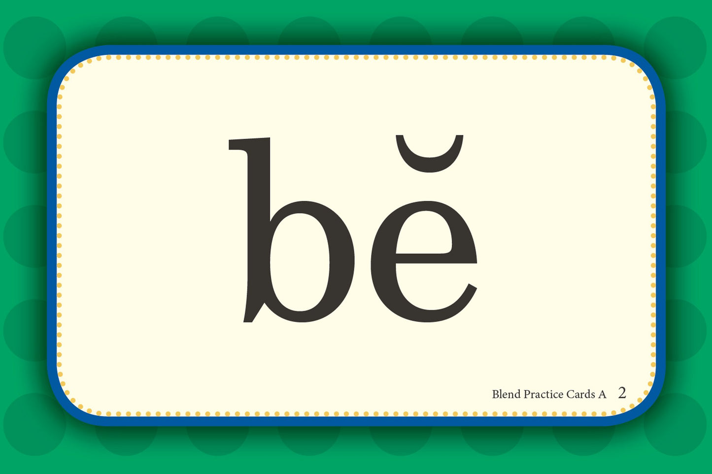 Blend Practive Cards A - Abeka Kindergarten 1st and 2nd Grade 1, 2 Phonics Reading Program Teaching Aid Flash Cards