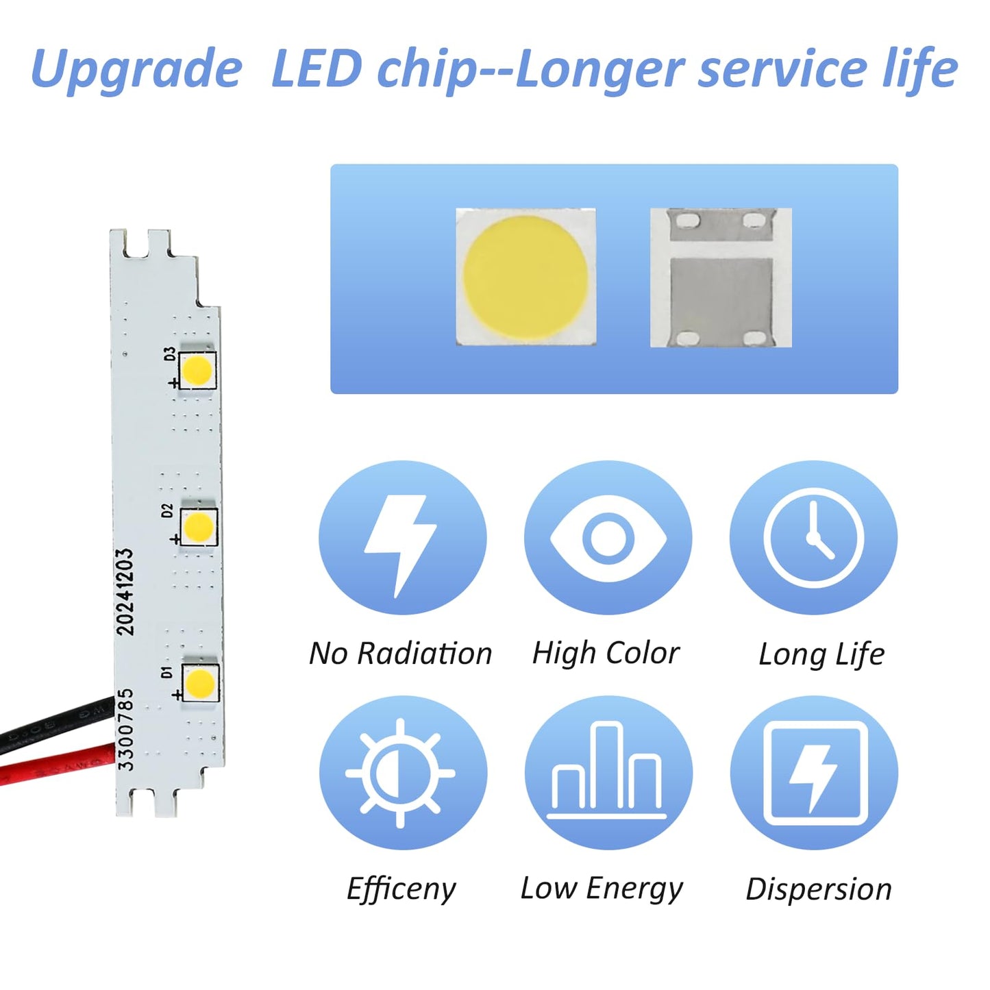(Five sets of) W11683243 LED Module Service Fits Whirlpool Kenmore Maytag Amana Refrigerators Led Light Module Replacement W10610289 W10660728 W10695459 W10843353 W10843846