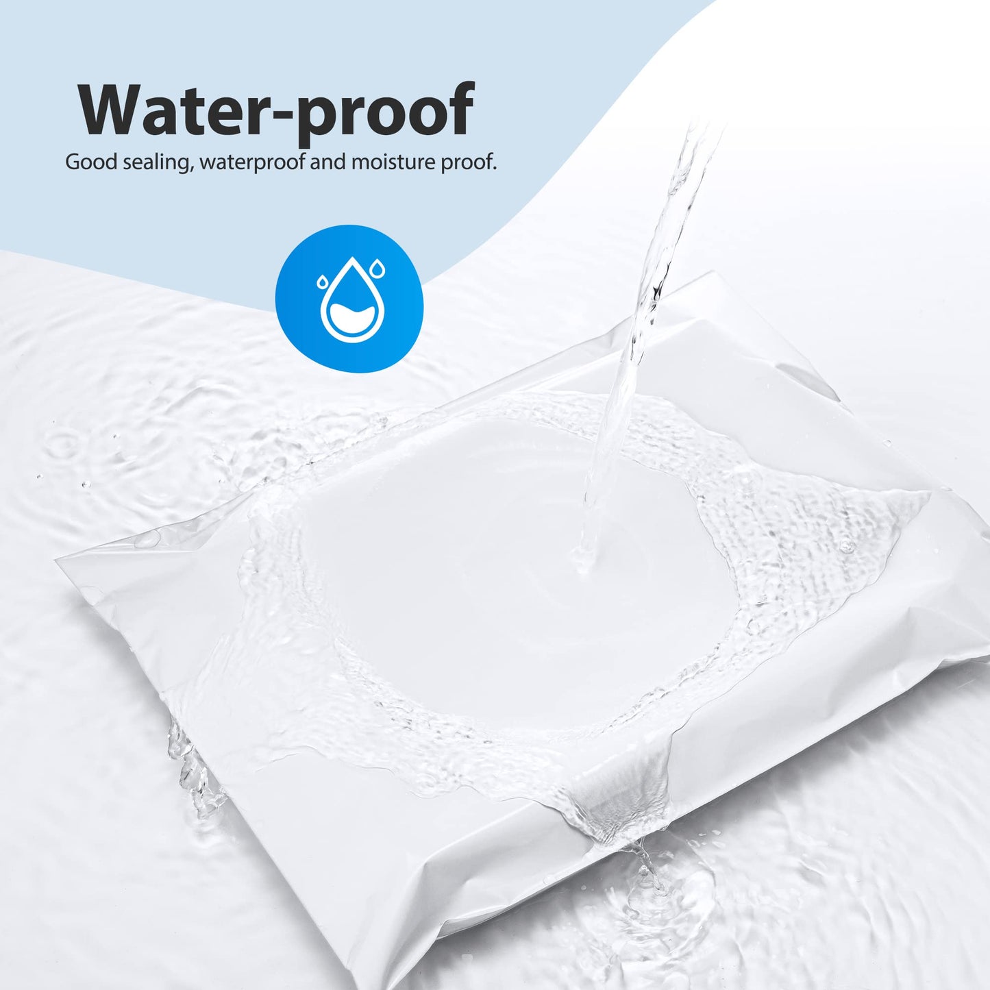 Fuxury Poly Mailers 10x13 Inch 1000 Pack, Bulk Shipping Bags for Clothes, Strong Adhesive Self Seal Water Resistant Mailing Envelopes for Small Business, Boutique & Online Sellers,White