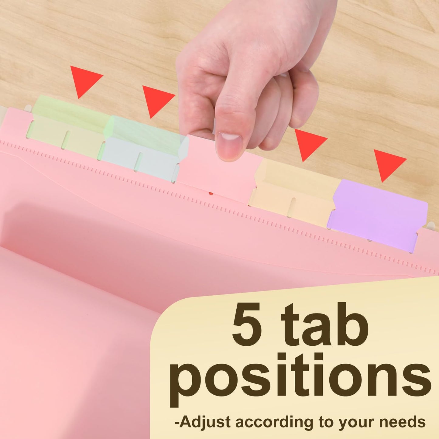 Extra Capacity Plastic Hanging File Folders Letter Size,18 Pack 2 Inch Capacity Hanging File folders with Tabs,Heavy Duty for Filing Cabinet,Home and Office File,Pastel Colors