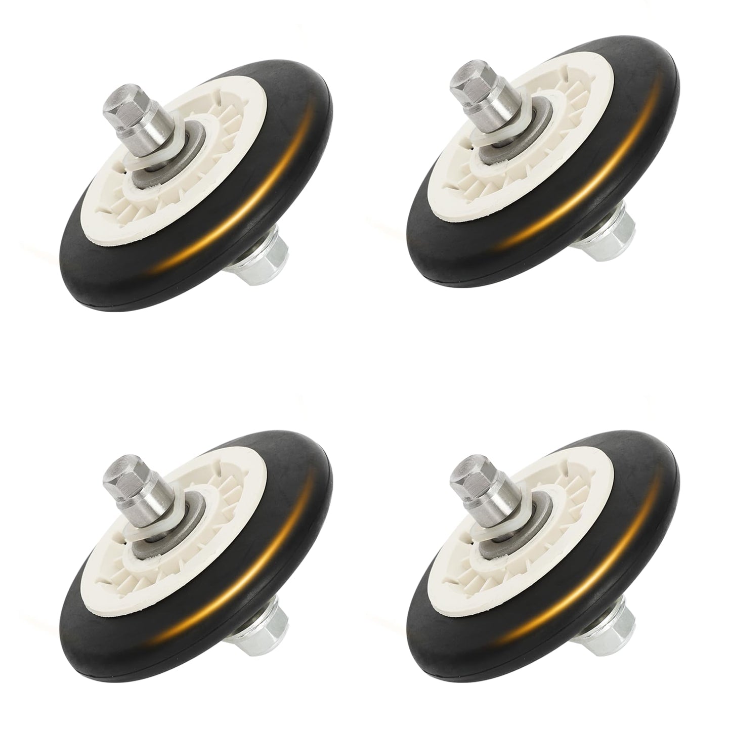 WE03X10008 Roller Kits (4 Pack) Compatible with ge Dryer, Replaces PD00028272 1088999 AP3778075 PS959905 EAP959905, Figures 3 is Fit Models