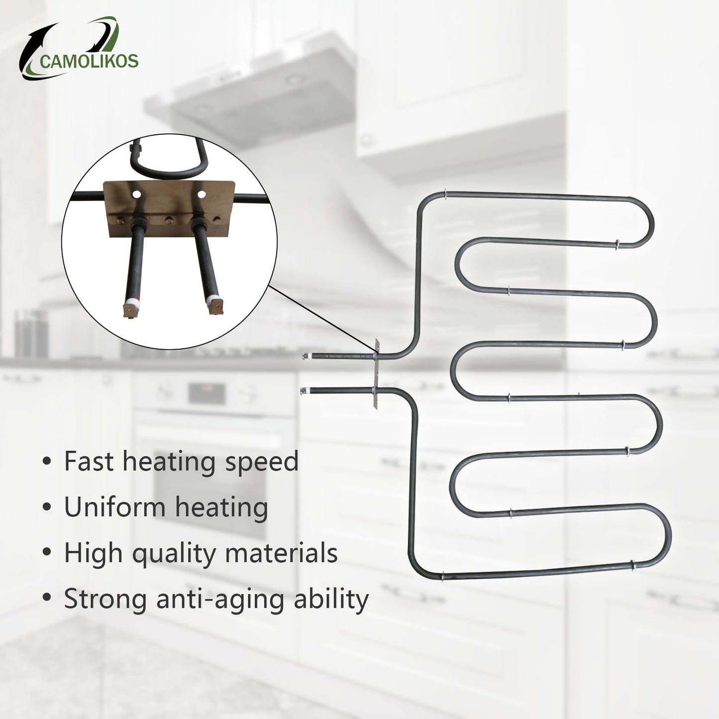 318254906 Oven Heating Element 318254901 Bake Element Fits for Electrolux Frigidaire Kenmore Electric Ranges Replaces for 318254909 1259831 318254901 AP4298966 PS1992188 Rated 3400 watts 240 Volts