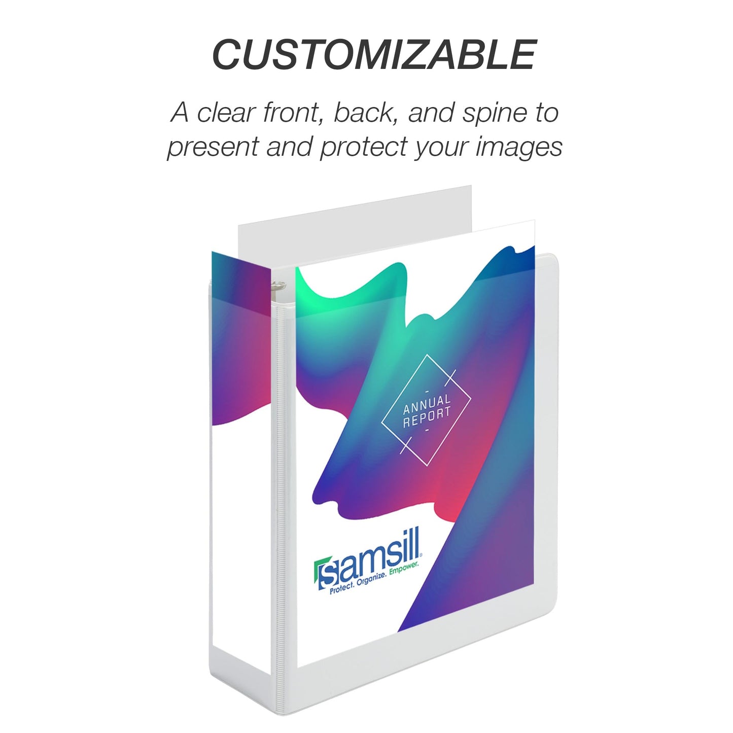 Samsill Economy 2 Inch Mini 3 Ring Binder, Round Ring Binder, Holds 5.5 x 8.5 Inch Documents, Customizable Cover, 2" View, 6 Pack, White