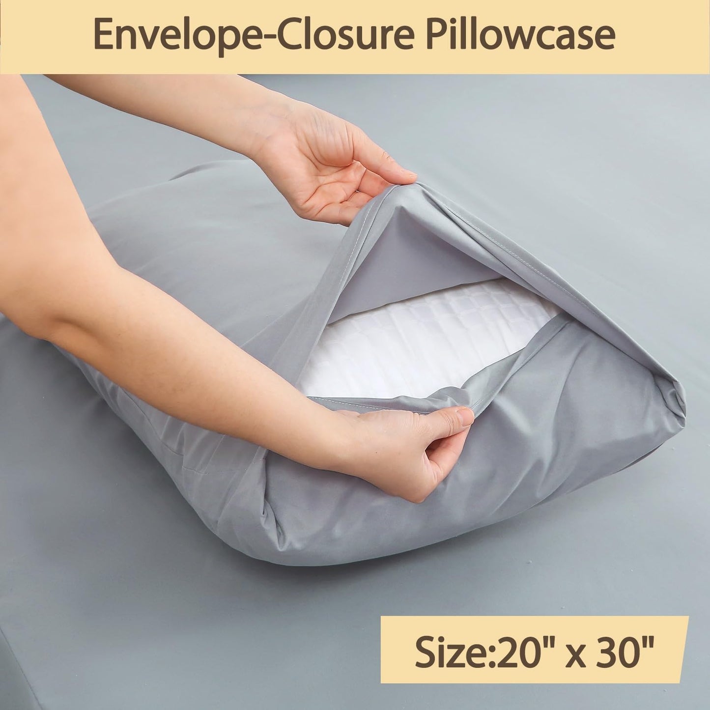 Air Mattress Sheet Set Twin Size,3 Piece Deep Pocket Bed Sheet Set for 16-24 Inch Air Bed,Easy Inflate Access,Perfect for Guest Room, RV, Camping,Gray