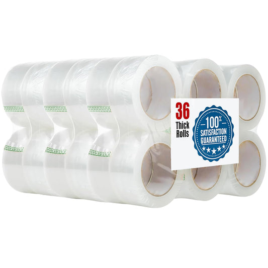 2 Inch x 110 Yards Packing Tape（36 Rolls）, Clear Shipping Tape for Boxes, Strong Adhesive for Packaging, Sealing, Moving, Storage，Lightweight Packing