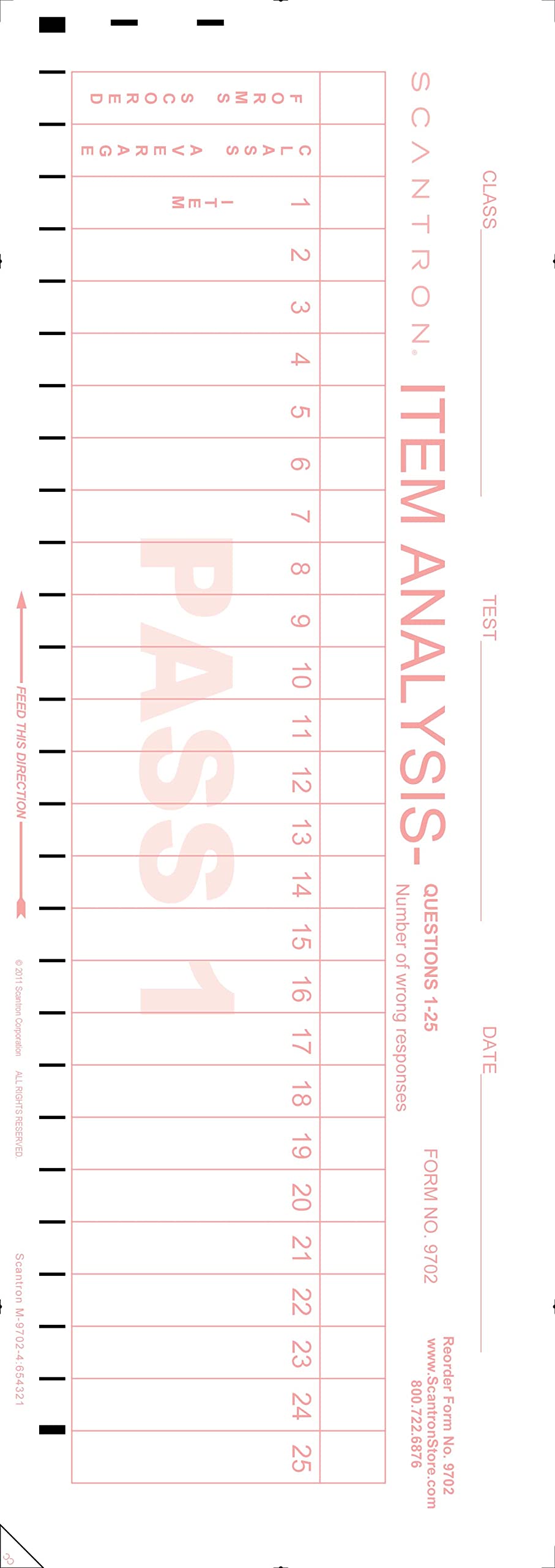 Official SCANTRON Brand 9702 Form (75 Pack)