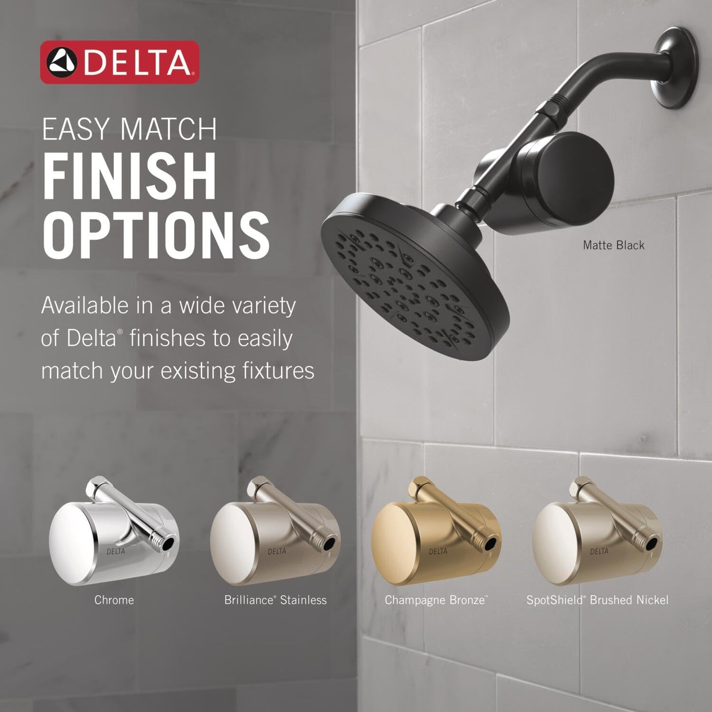 Delta Faucet Clarifi Standard Shower Filter Attachment with Filter, Shower Water Filter, Shower Head Filter, Chrome 7SF100