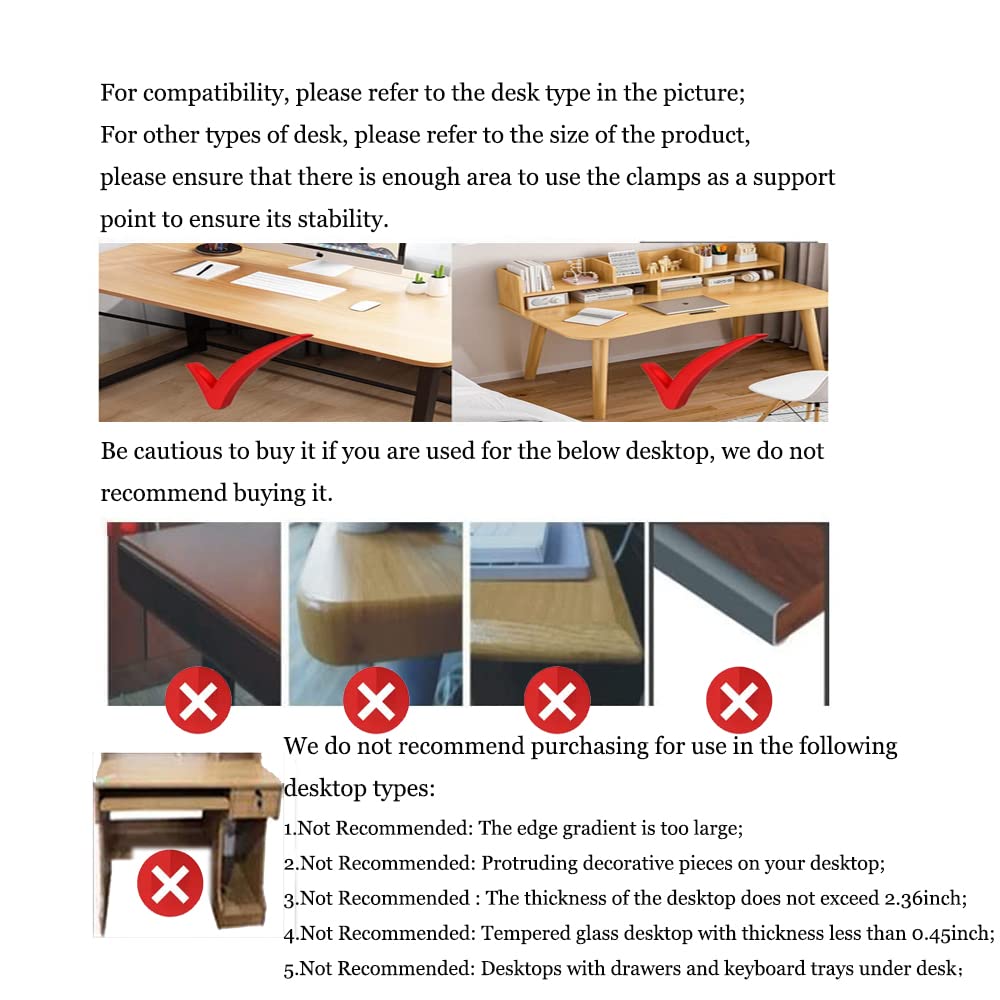 Ergonomic Arm Support for Desk Office Rotating Mouse Arm Rest Mouse Pad Clamp-On Mouse Shelf Desk Hand Rest for Computer Table Arm Support Mouse Pad Tray