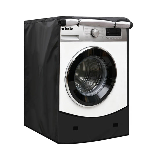 2-Pack Washing Machine Cover - Front Load, Heavy Duty Oxford Outdoor Cover, Waterproof/Dustproof/Anti-UV, Fits most front-load washer and dryer covers, 27"W x 33"D x 39"H-Black
