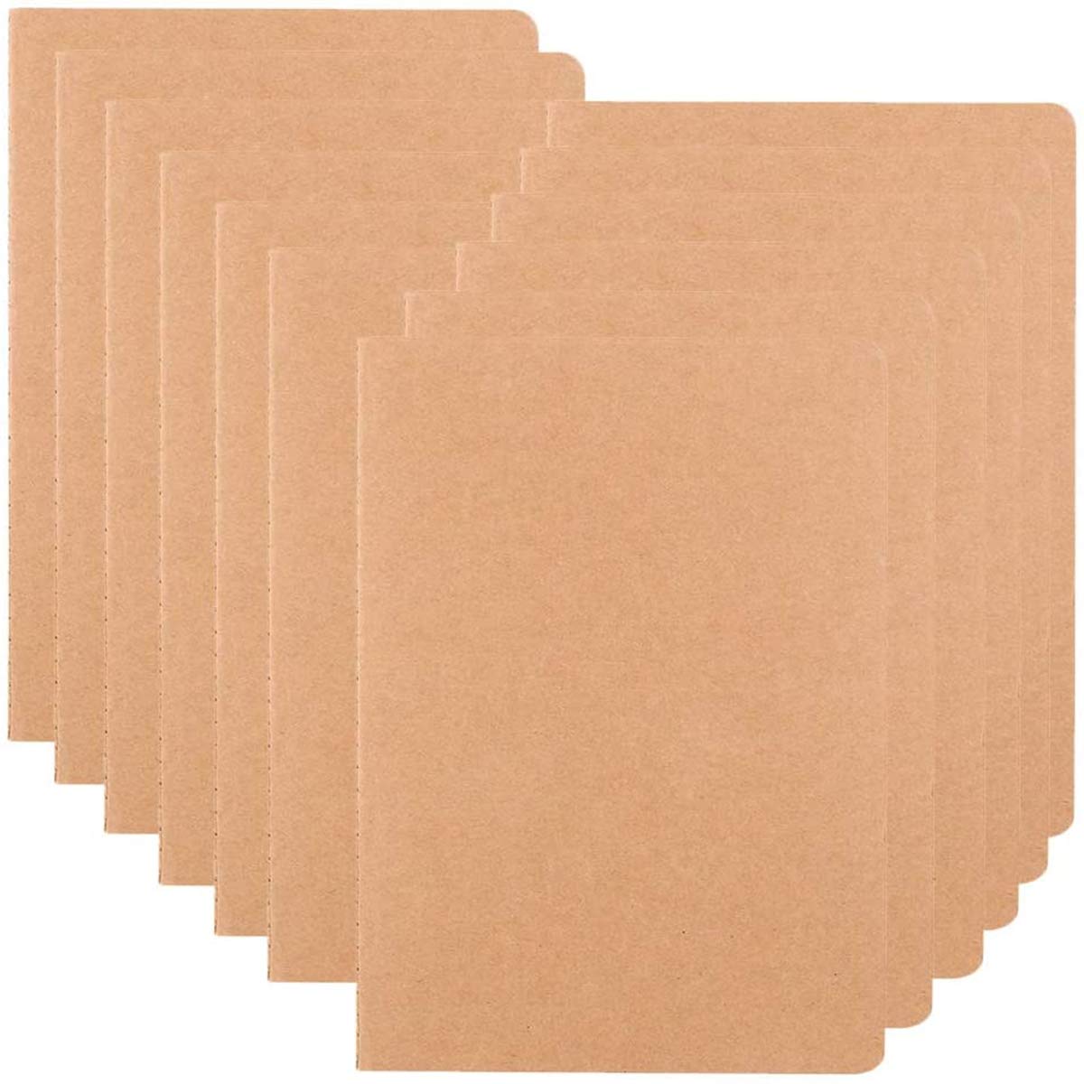 XYark Large Blank Notebook Journals Bulk with Thick Plain Paper, 60 Pages, 8.5x11 inch, Sketchbook Composition Diary Subject Notebooks Planner for Students Office, Kraft Journal Set, 12 Pack