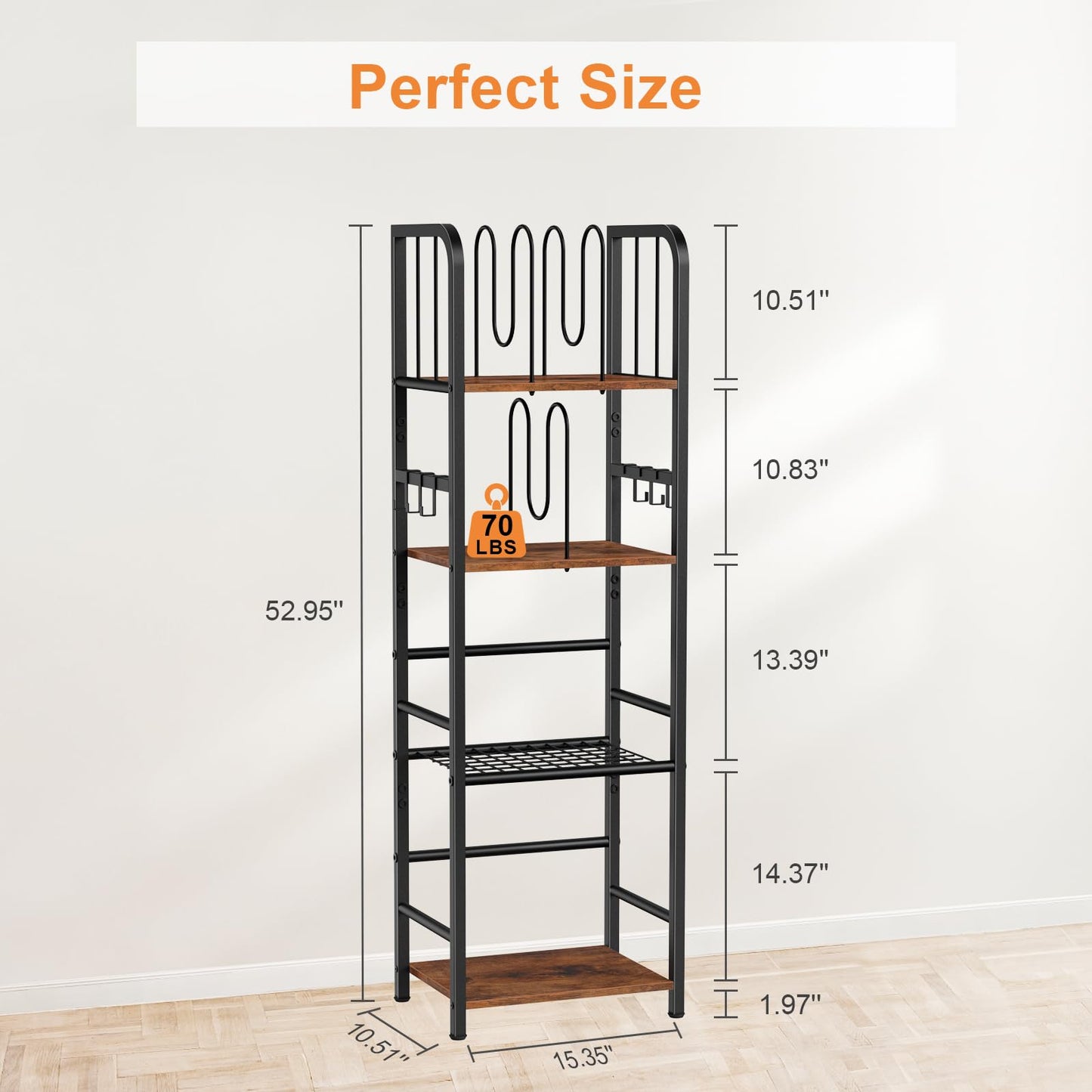 Snughome Towel Rack Free Standing 4-Tier M-Shaped Detachable Dividers, Metal Towel Storage Shelf for Bathroom, Pool Towel Rack Holder, Space-Saving Storage Organizer, Modern Bath Towel Storage Holder