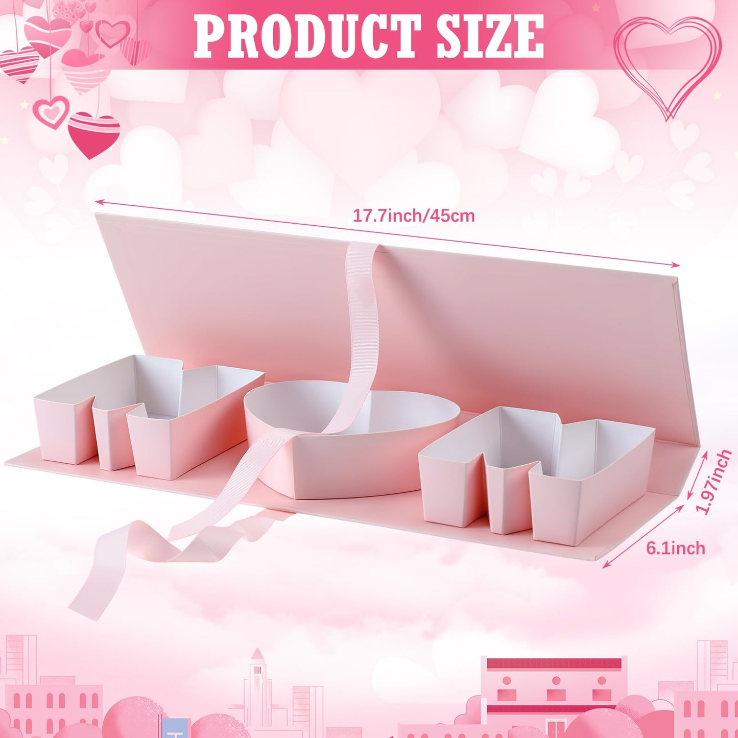 Ireer 6 Pcs Mom Flower Gift Box Letter Shaped Fillable Cardboard Boxes for Mother's Day Empty Floral Arrangement Box for Flowers Chocolate Strawberries Treats and DIY Mother Gifts(Pink,Mom)