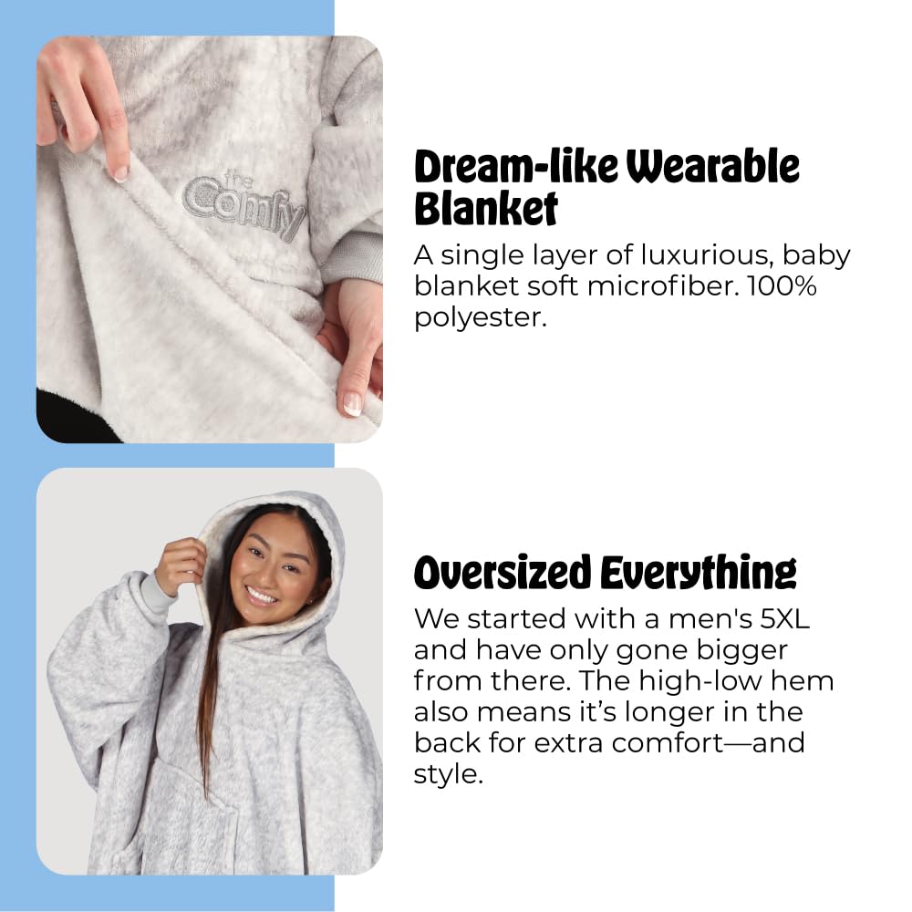 THE COMFY Dream | Oversized Light Microfiber Wearable Blanket, One Size Fits All, Seen on Shark Tank